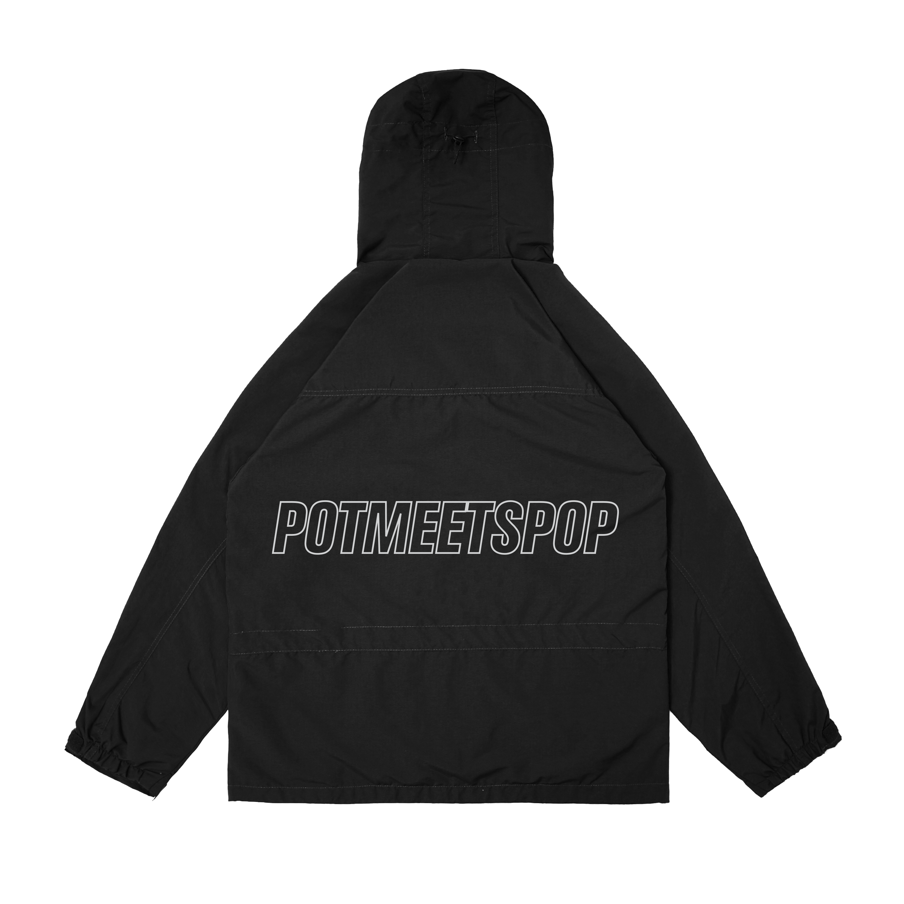 Pot Meets Pop Jaket - Leafy Outdoor Jacket Black Fw25 - Jacket