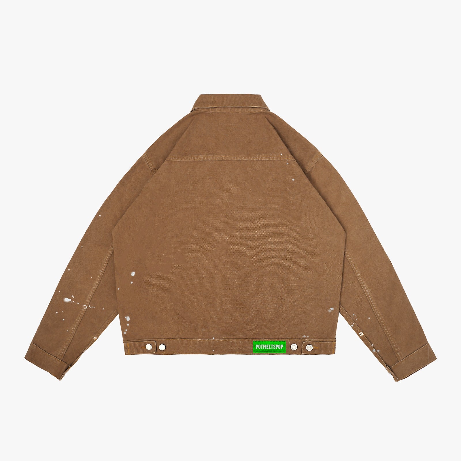 Pot Meets Pop Jacket - Super Skunk Duck Canvas Washed Brown Fw25 - Jacket