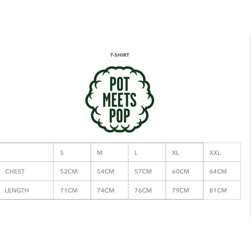POT MEETS POP - STONED BY NATURE TEE WHITE SS`23