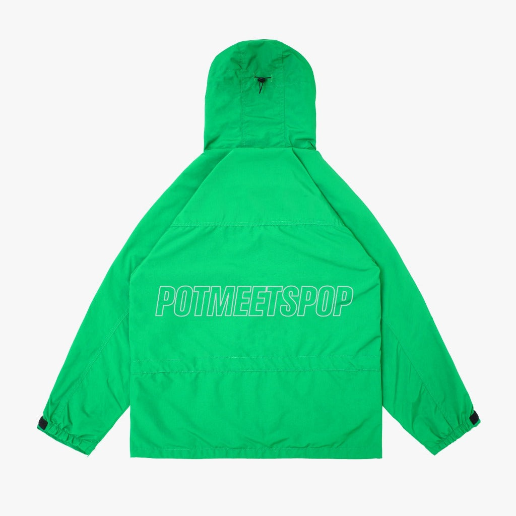 Pot Meets Pop Jaket - Leafy Outdoor Jacket Green Fw25 - Outdoor Jacket