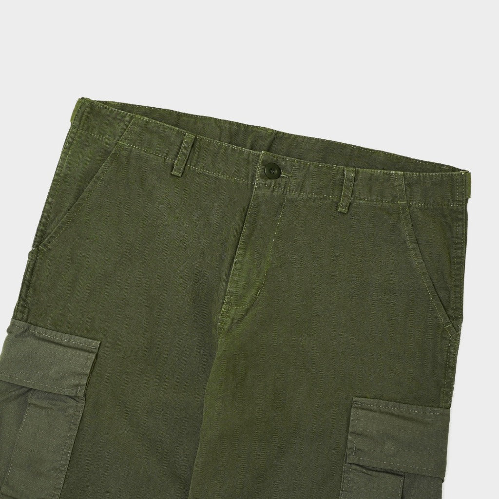 Pot Meets Pop Celana Cargo Panjang - Chronic Cargo Pants Washed Olive Fw25 - Cargo Pants