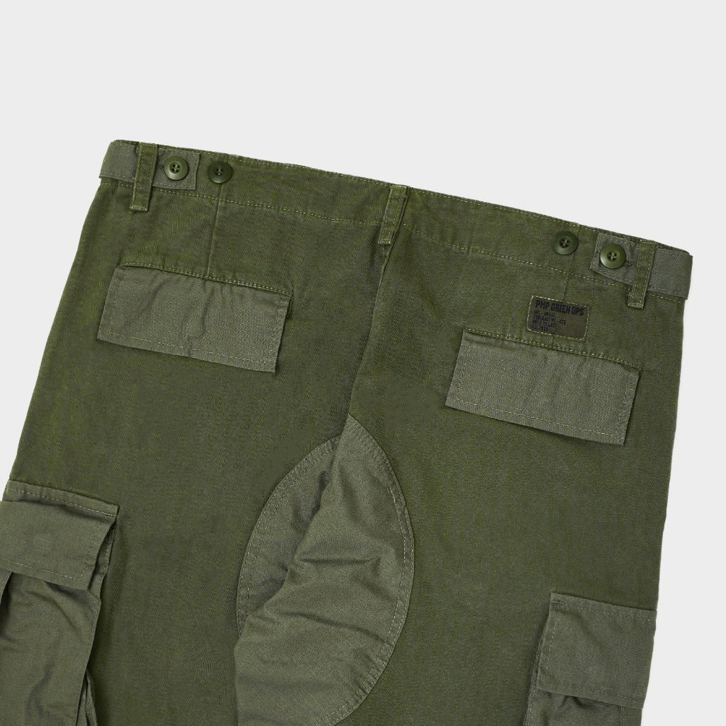 Pot Meets Pop Celana Cargo Panjang - Chronic Cargo Pants Washed Olive Fw25 - Cargo Pants