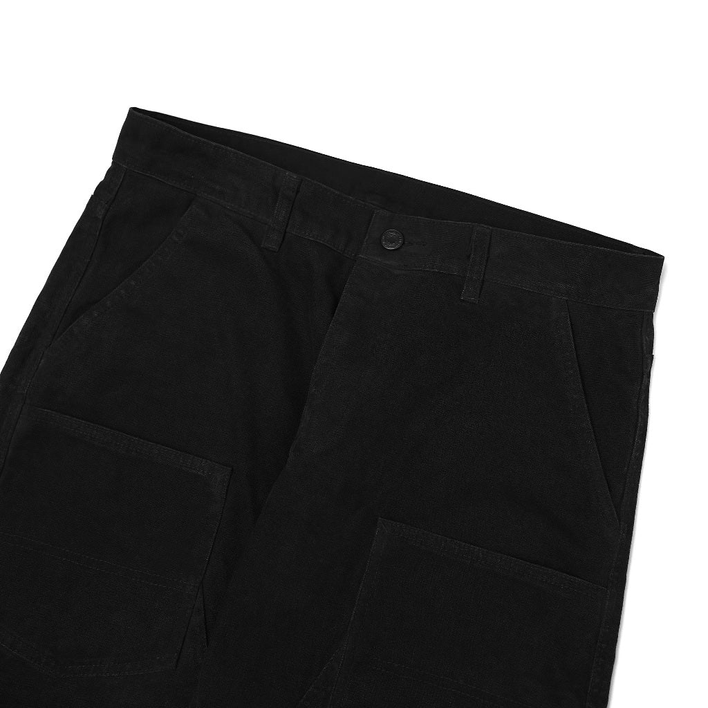 Pot Meets Pop Celana Panjang - Cacho Carpenter Duck Canvas Dirty Washed Black Fw25 - Carpenter Pants