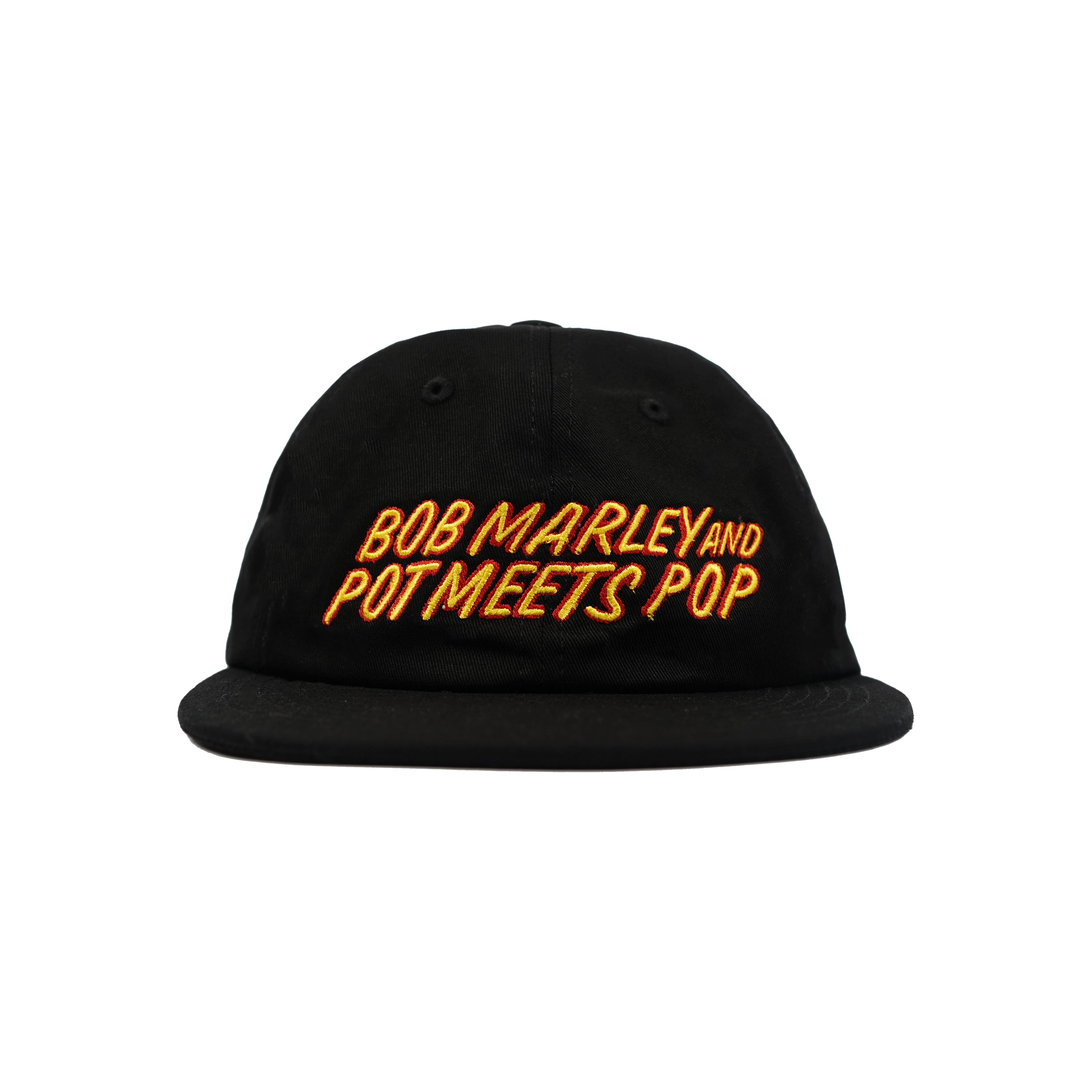 Pot Meets Pop x Bob Marley - Live 6 Panel Snapback Black
