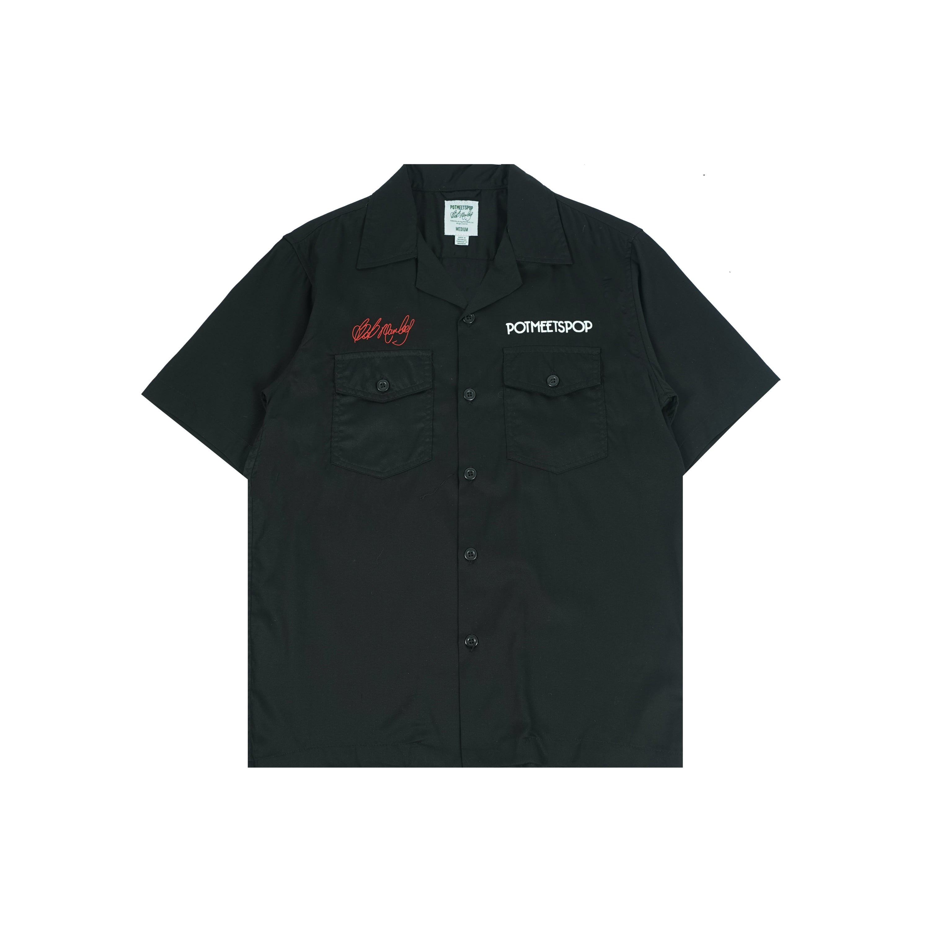 Pot Meets Pop x Bob Marley - Exodus Workshirt Black
