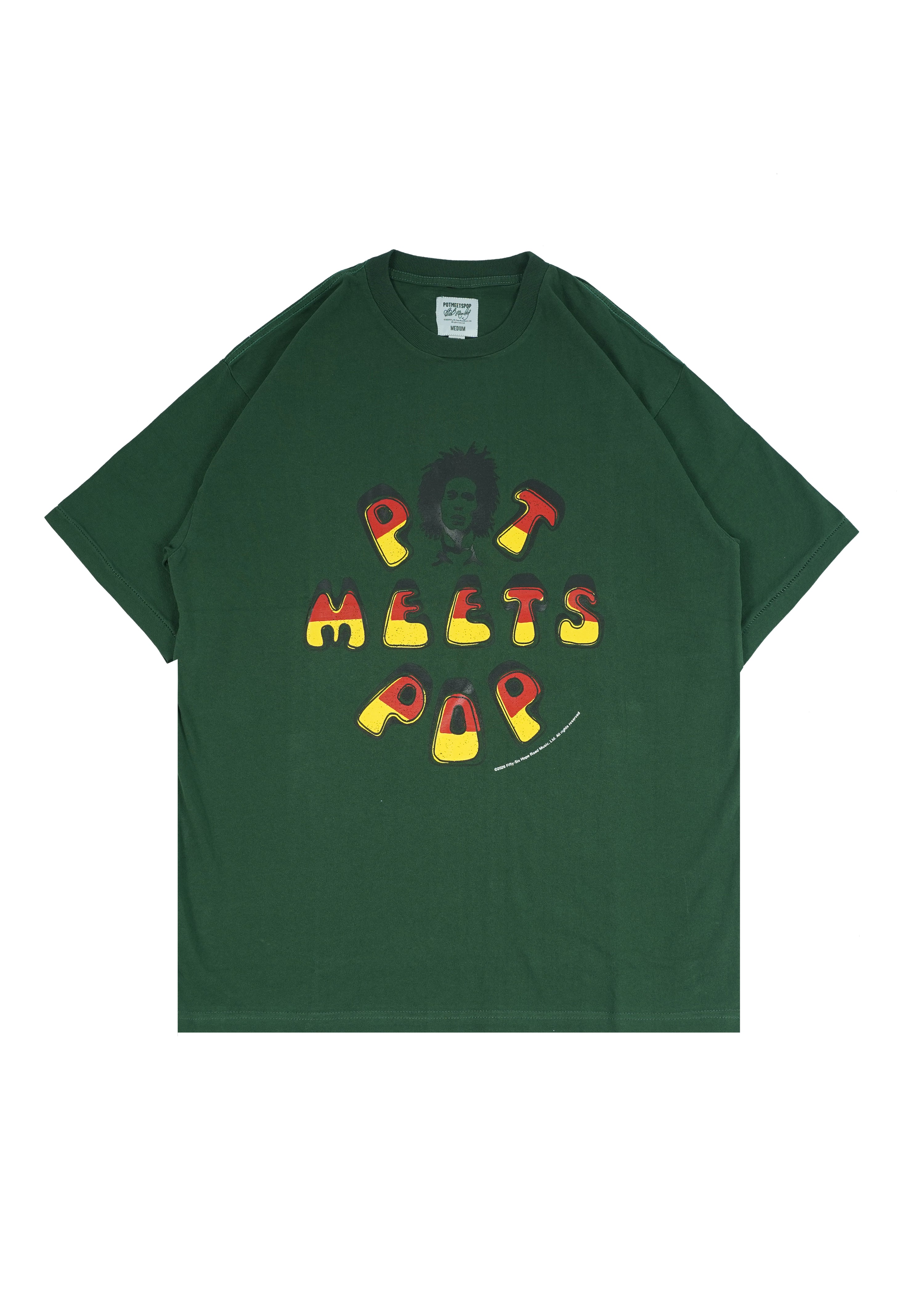 Pot Meets Pop x Bob Marley - Tuff Gong Tee Green