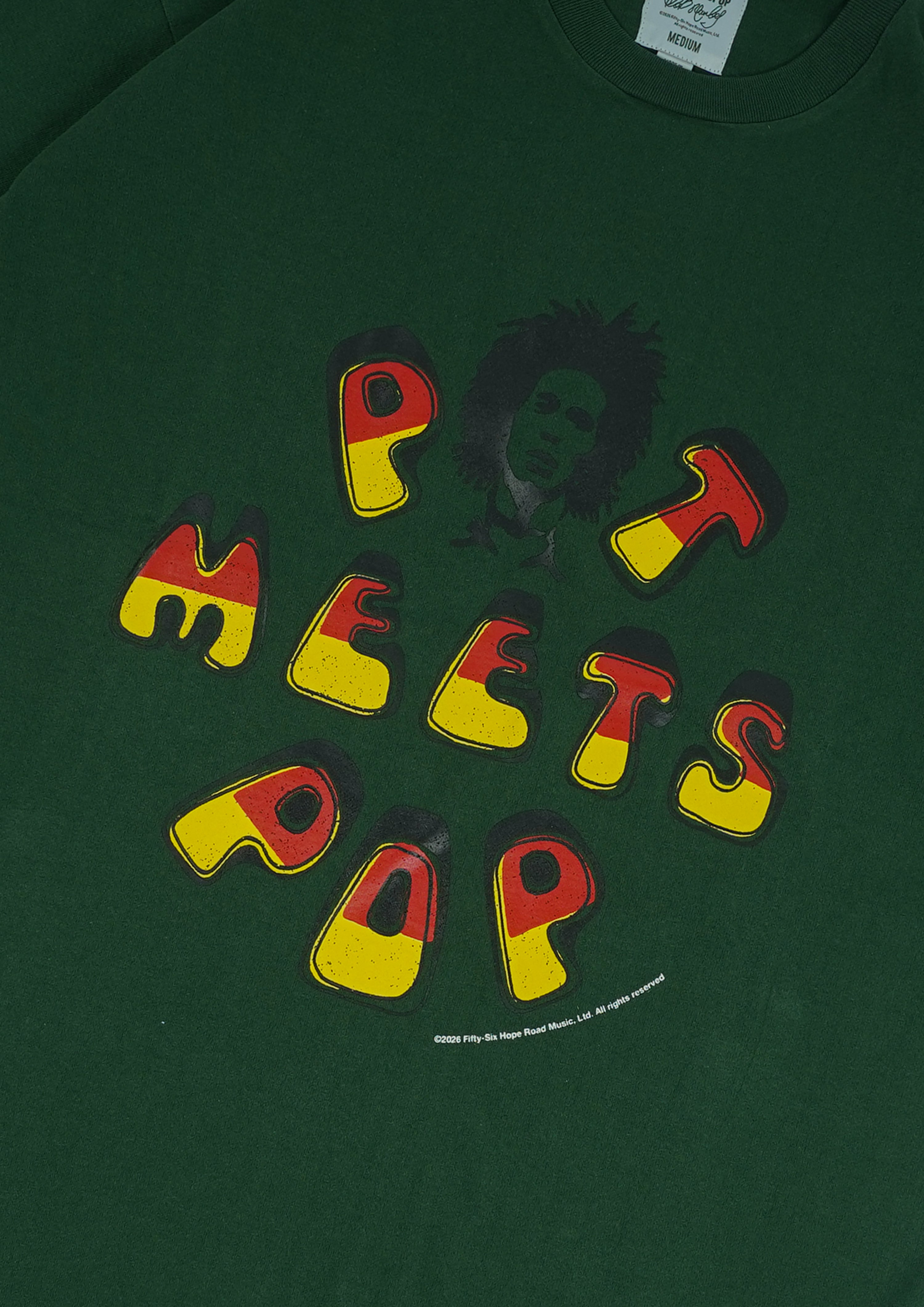 Pot Meets Pop x Bob Marley - Tuff Gong Tee Green