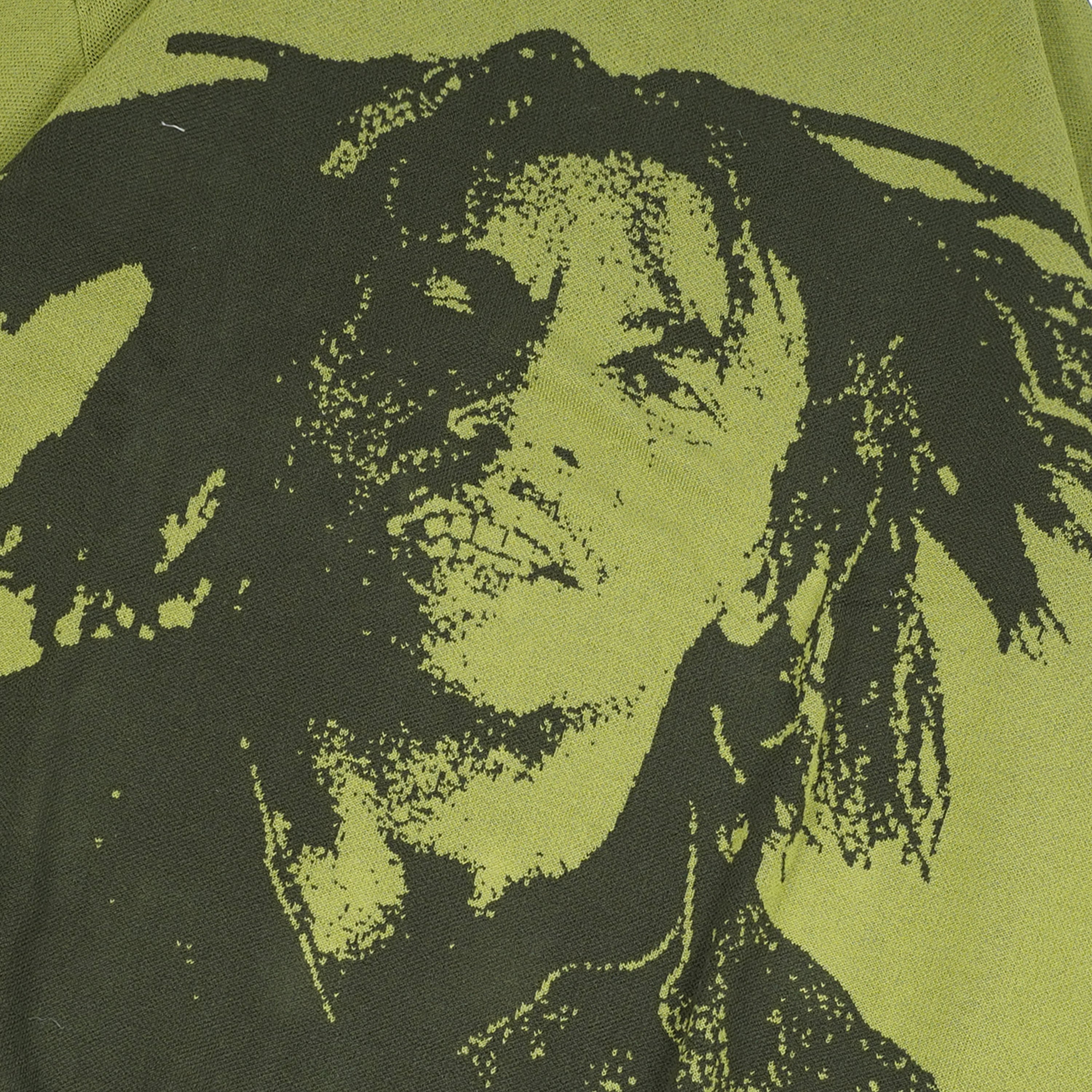 Pot Meets Pop x Bob Marley - Natty Dread Knitted Sweater Green