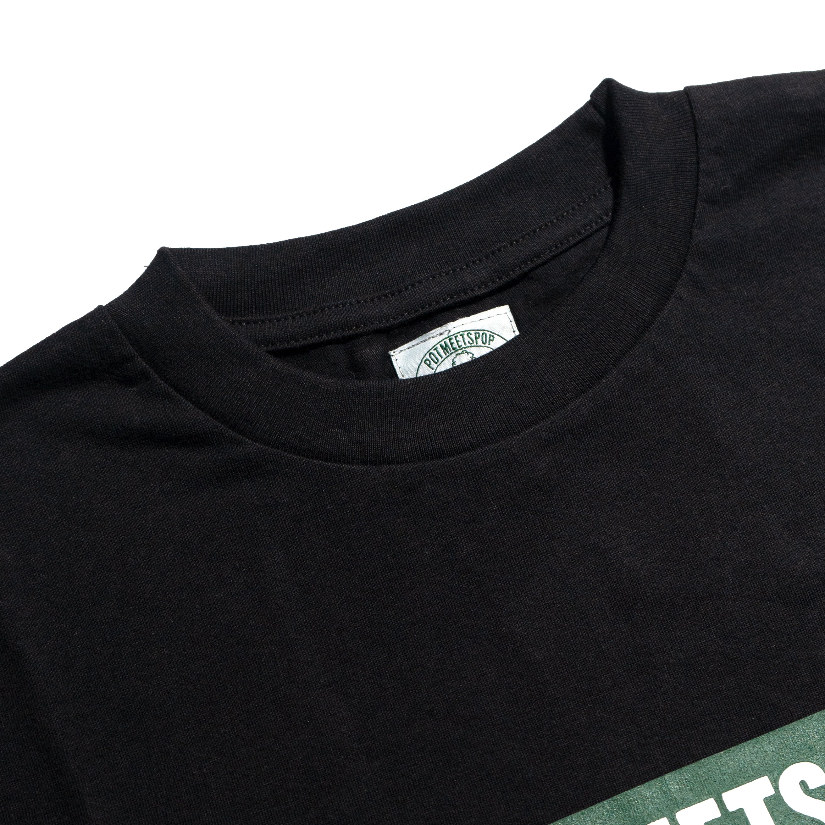 Pot Meets Pop Tshirt - Box Logo Tee Black
