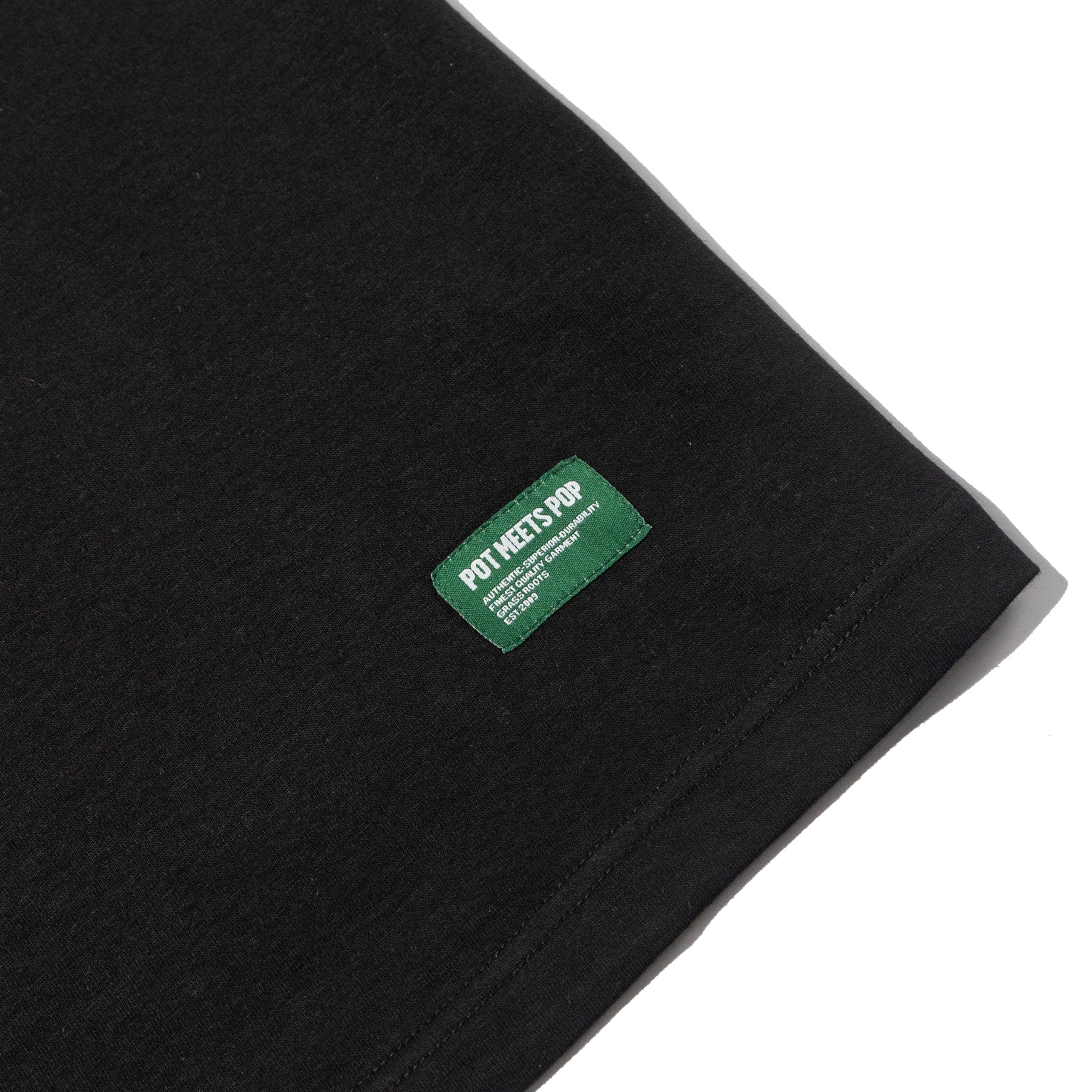 Pot Meets Pop Tshirt - Box Logo Tee Black