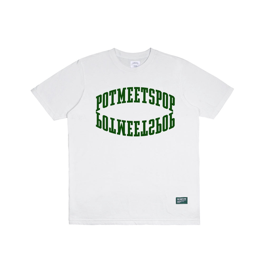Pot Meets Pop Tshirt - Arch Tee White