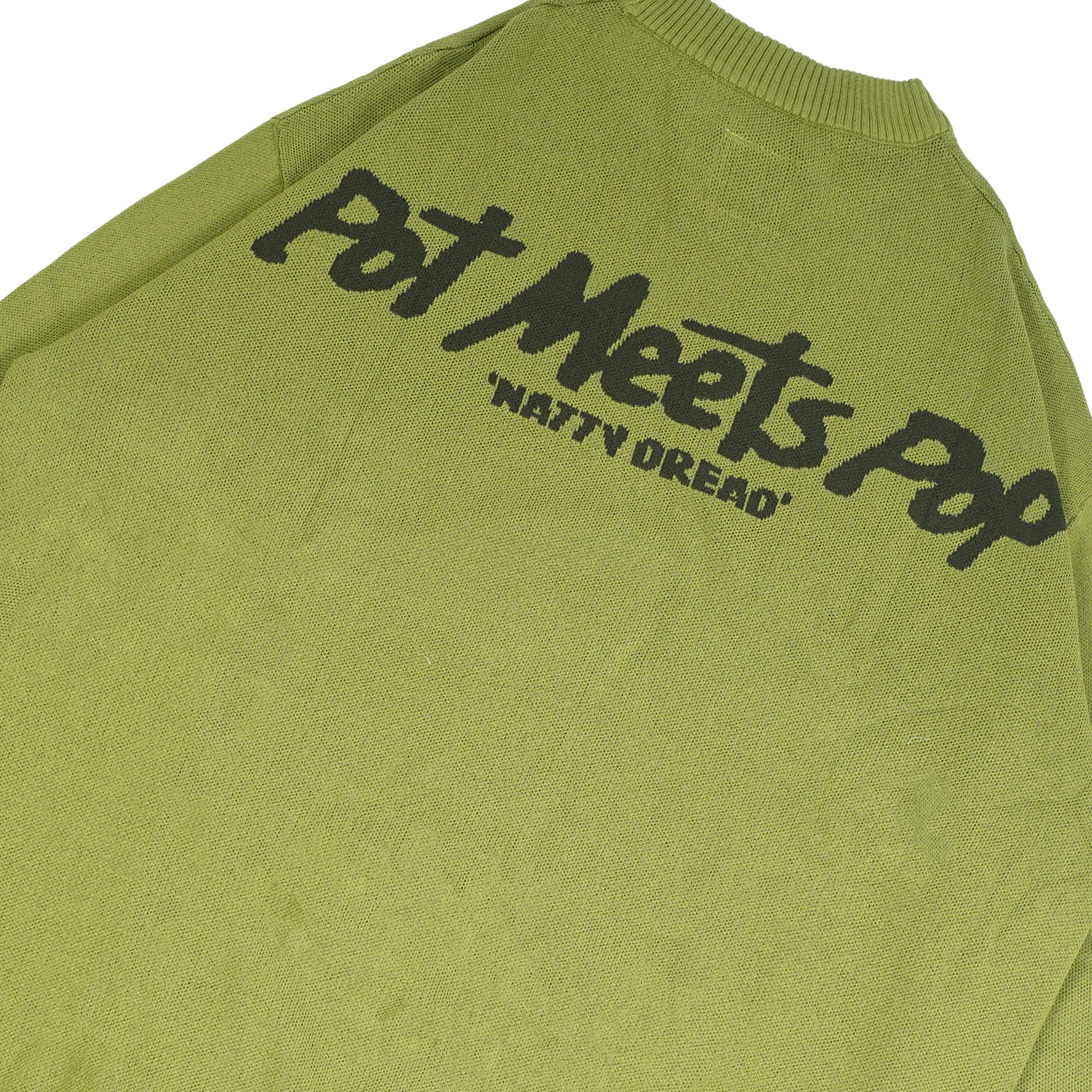 Pot Meets Pop x Bob Marley - Natty Dread Knitted Sweater Green