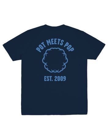 POT MEETS POP - LOGO SMOKE TEE NAVY BLUE