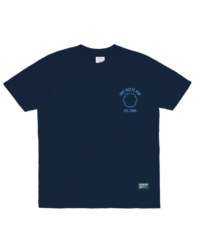 POT MEETS POP - LOGO SMOKE TEE NAVY BLUE