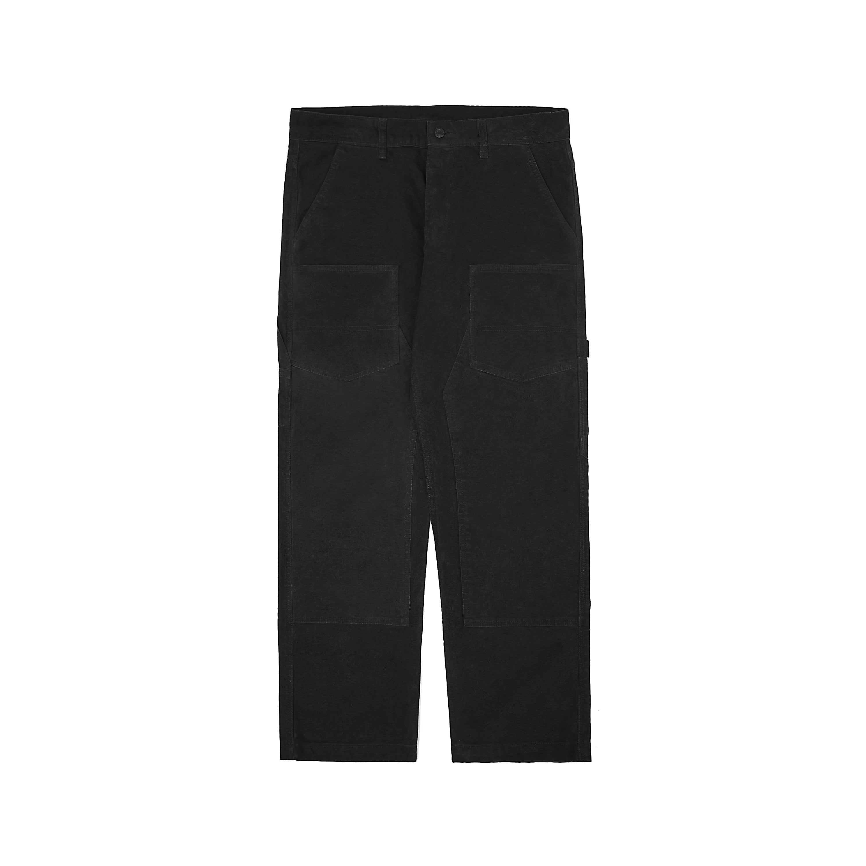 Pot Meets Pop Celana Panjang - Cacho Carpenter Duck Canvas Dirty Washed Black Fw25 - Carpenter Pants