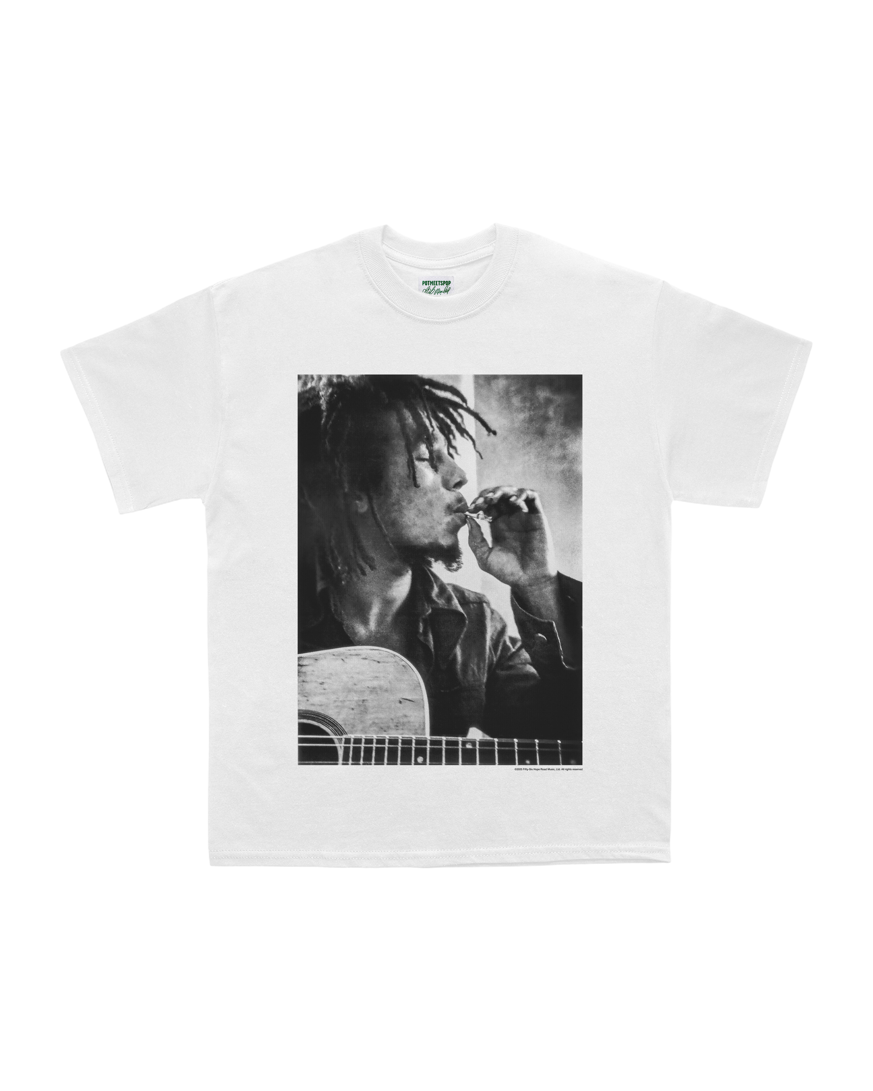 Pot Meets Pop x Bob Marley - I Feel So High Tee White - T'shirt