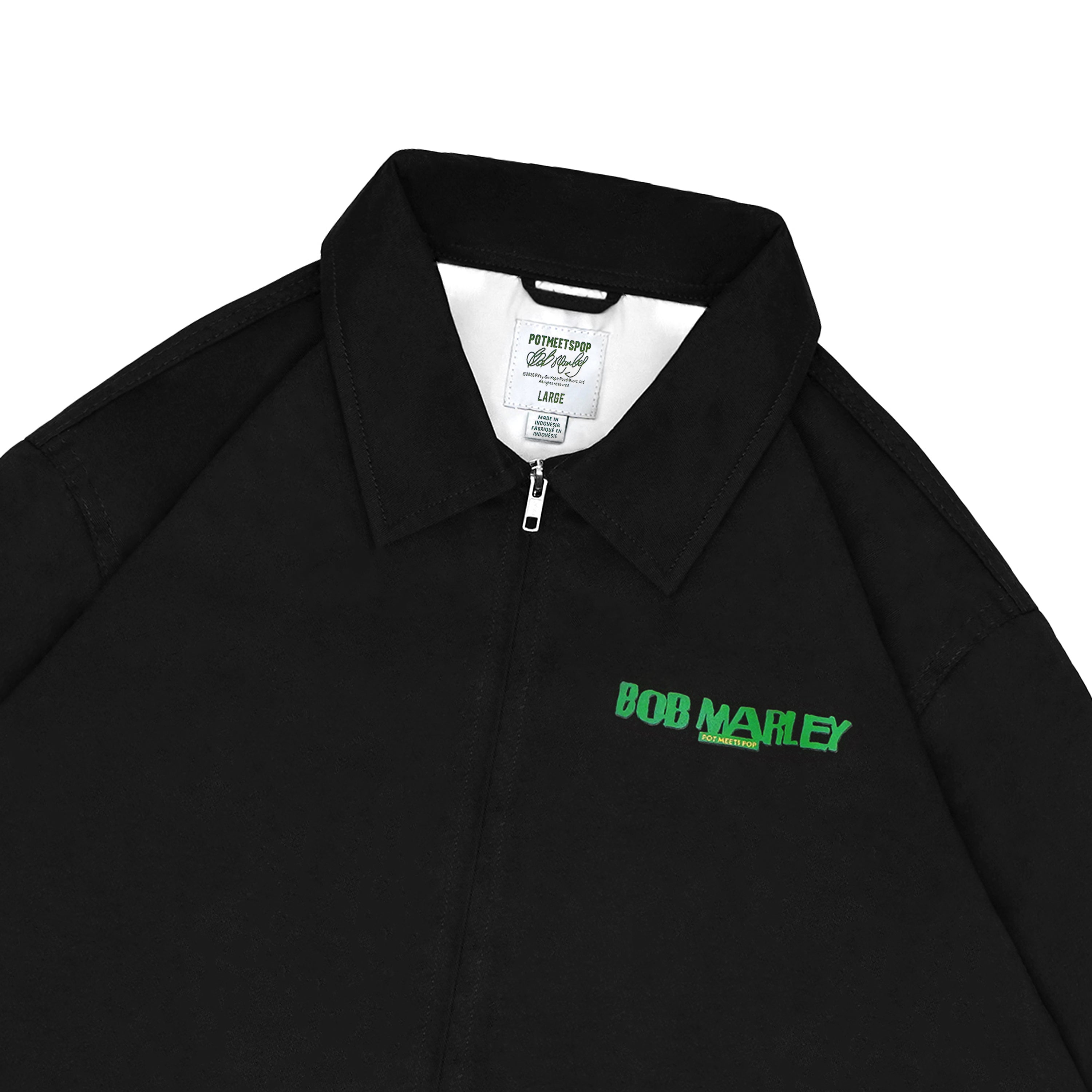 Pot Meets Pop x Bob Marley - One Love Souvenir Jacket Black