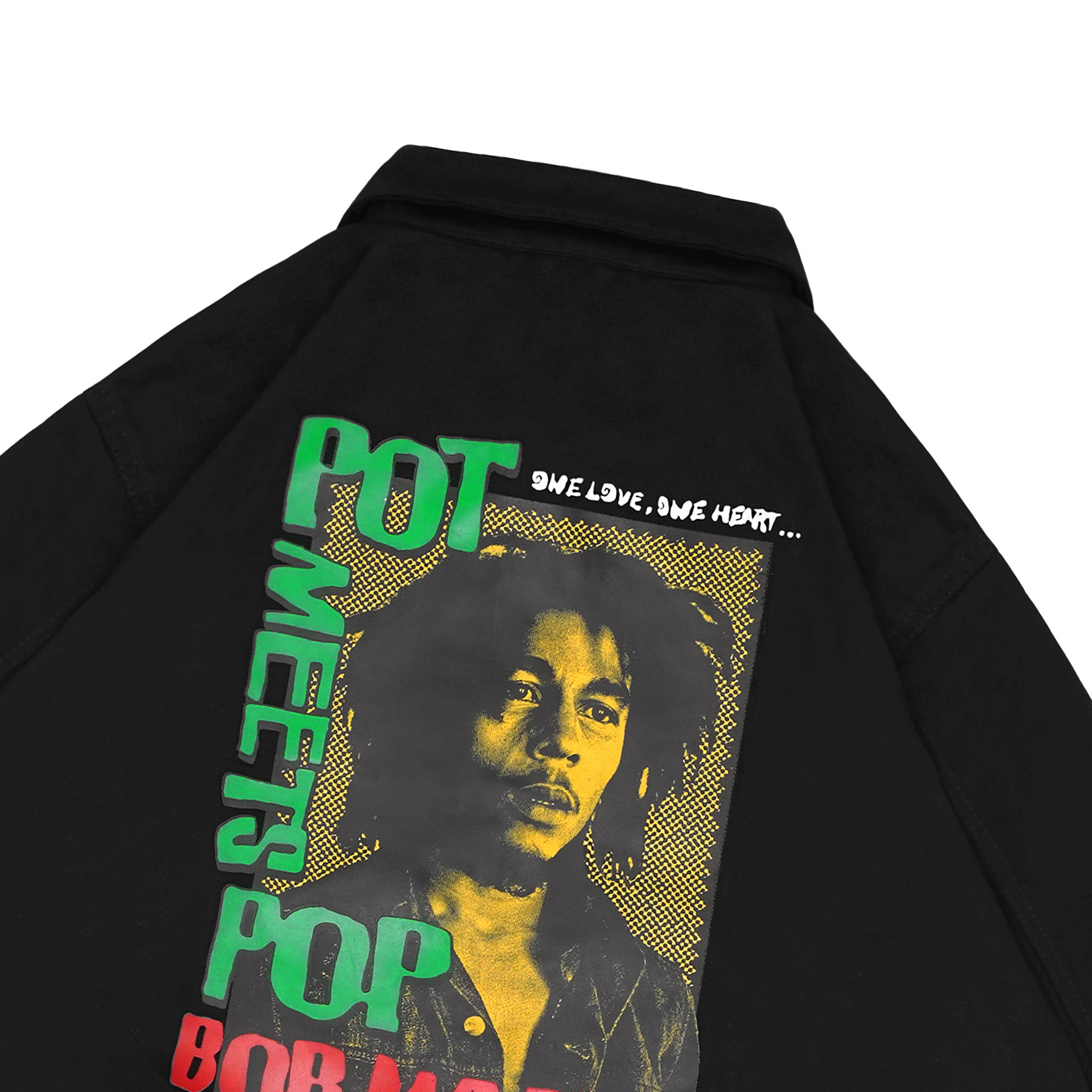 Pot Meets Pop x Bob Marley - One Love Souvenir Jacket Black