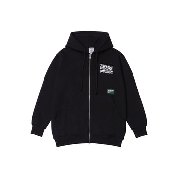 POT MEETS POP - STONED BY NATURE ZIP HOODIE BLACK SS`25