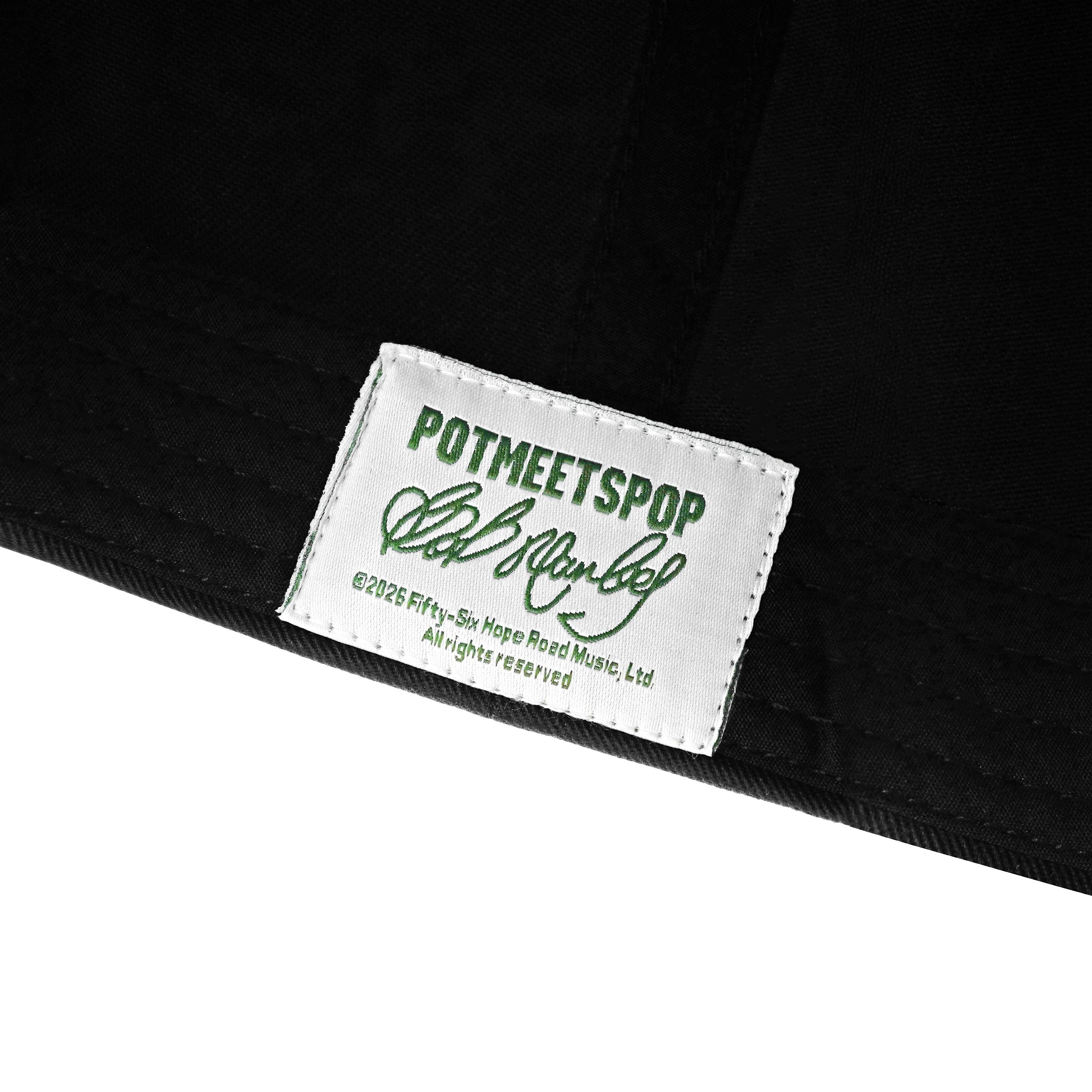Pot Meets Pop x Bob Marley - Live 6 Panel Snapback Black