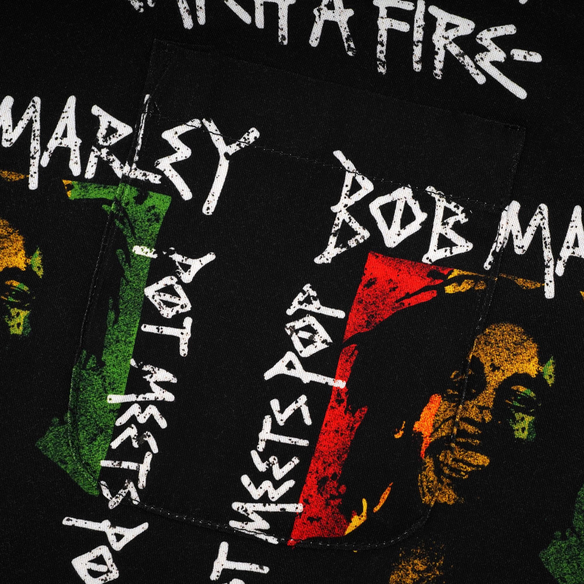 Pot Meets Pop x Bob Marley - Catch A Fire Aloha Shirt Multi Color