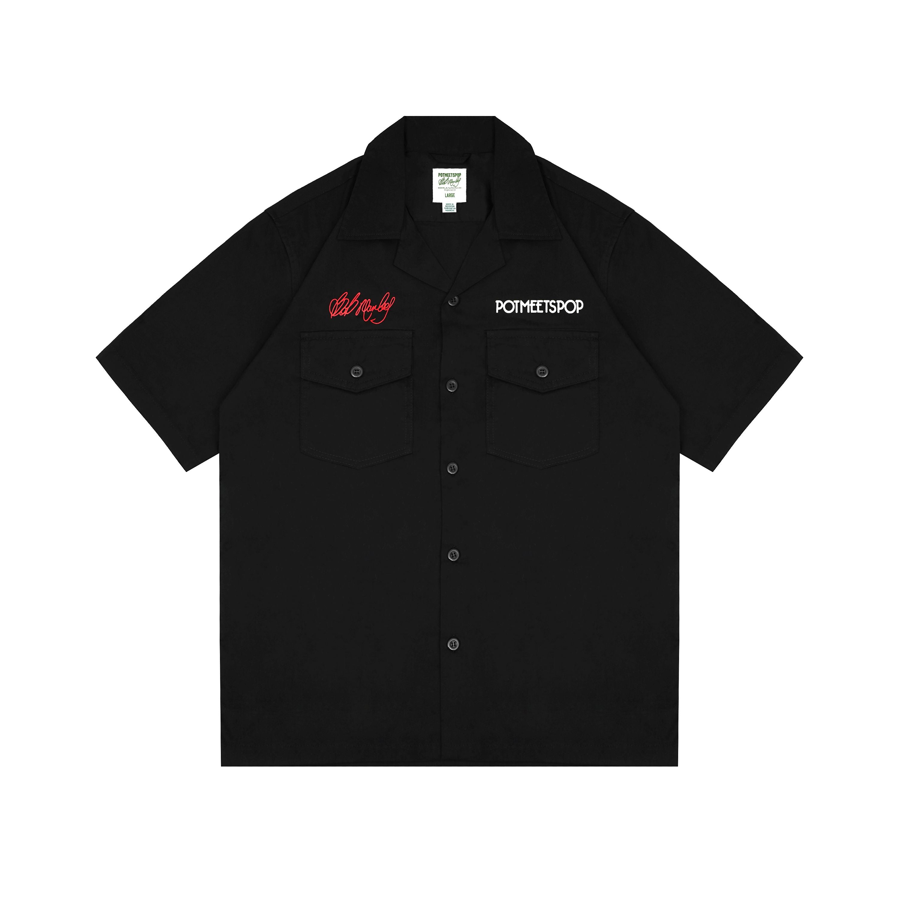 Pot Meets Pop x Bob Marley - Exodus Workshirt Black
