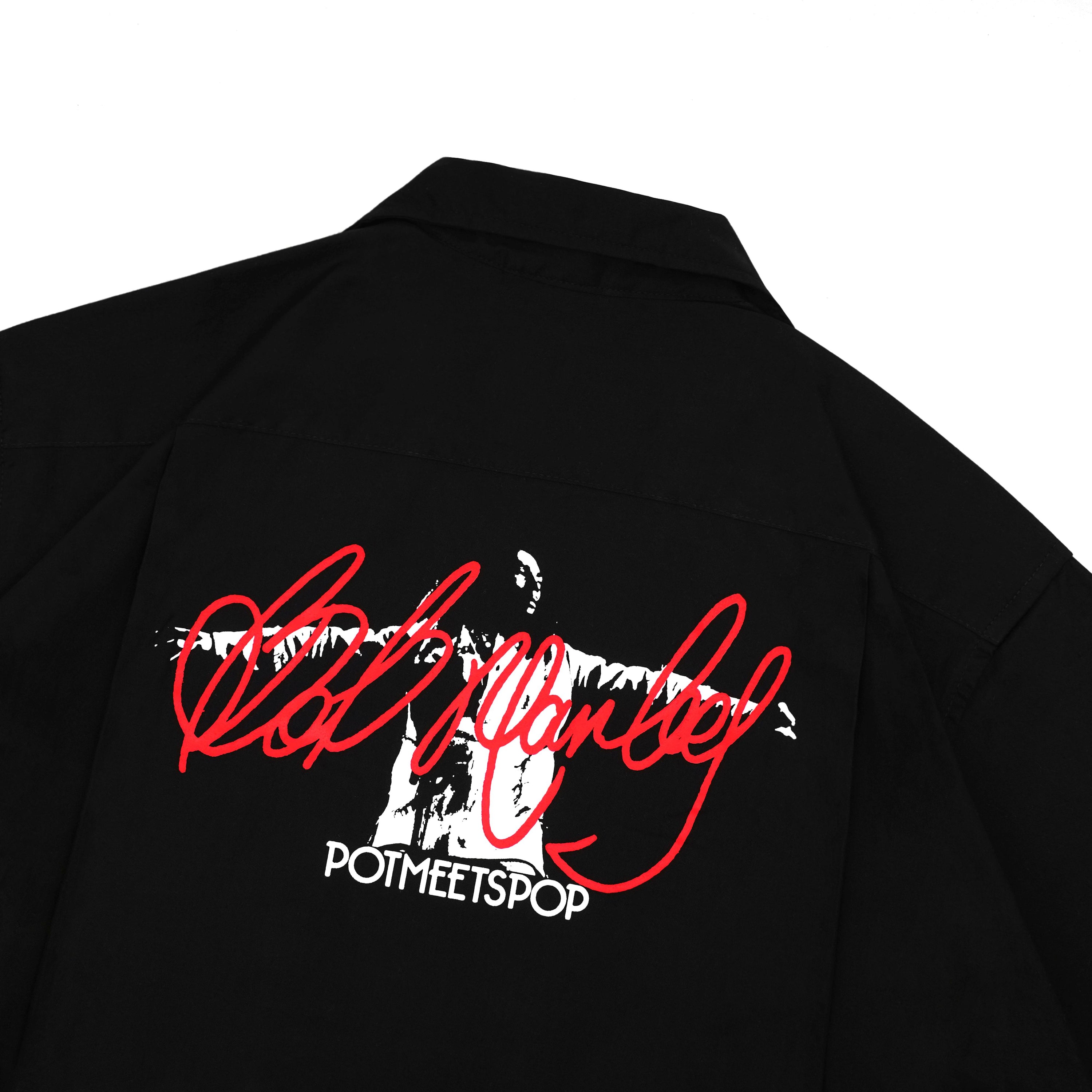 Pot Meets Pop x Bob Marley - Exodus Workshirt Black