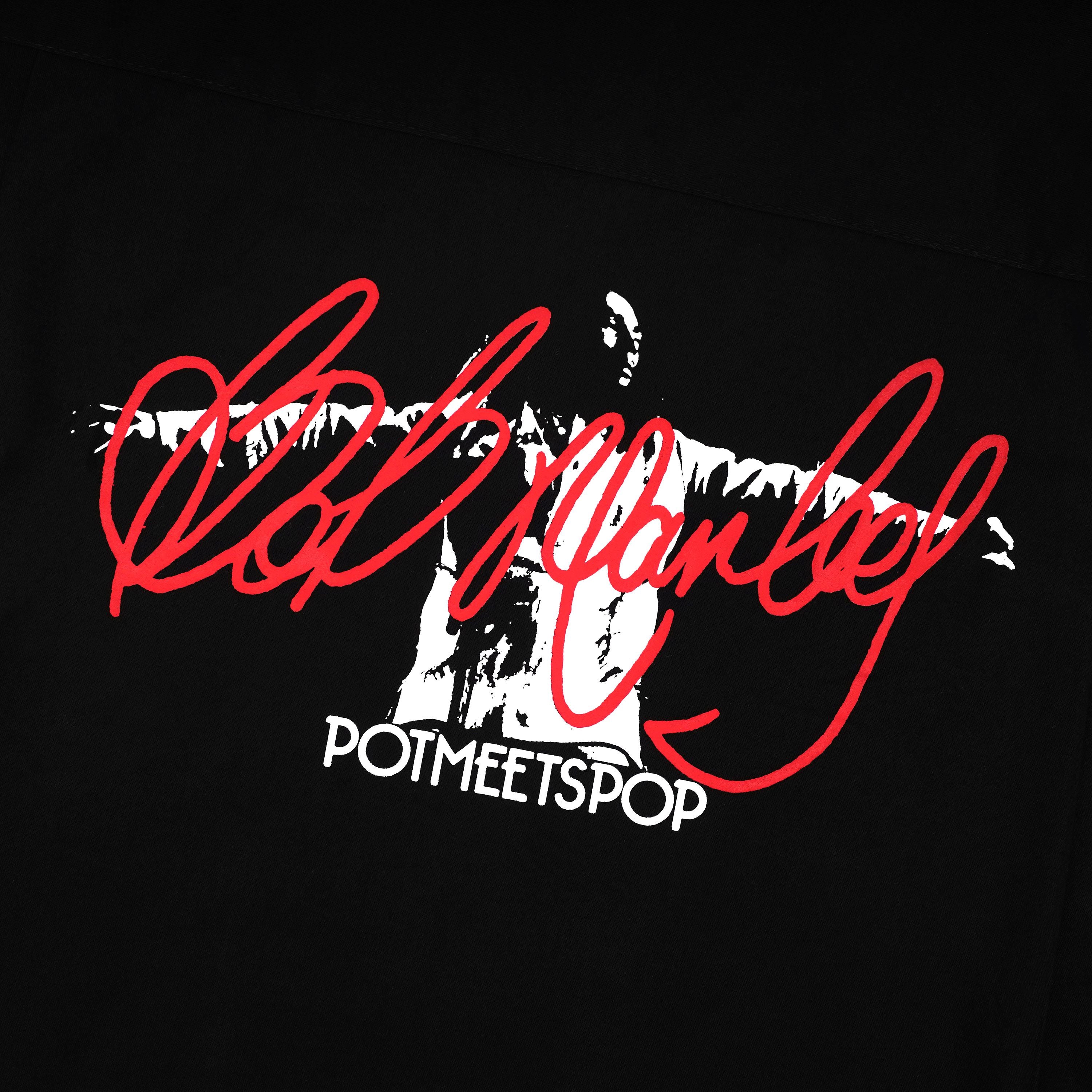 Pot Meets Pop x Bob Marley - Exodus Workshirt Black