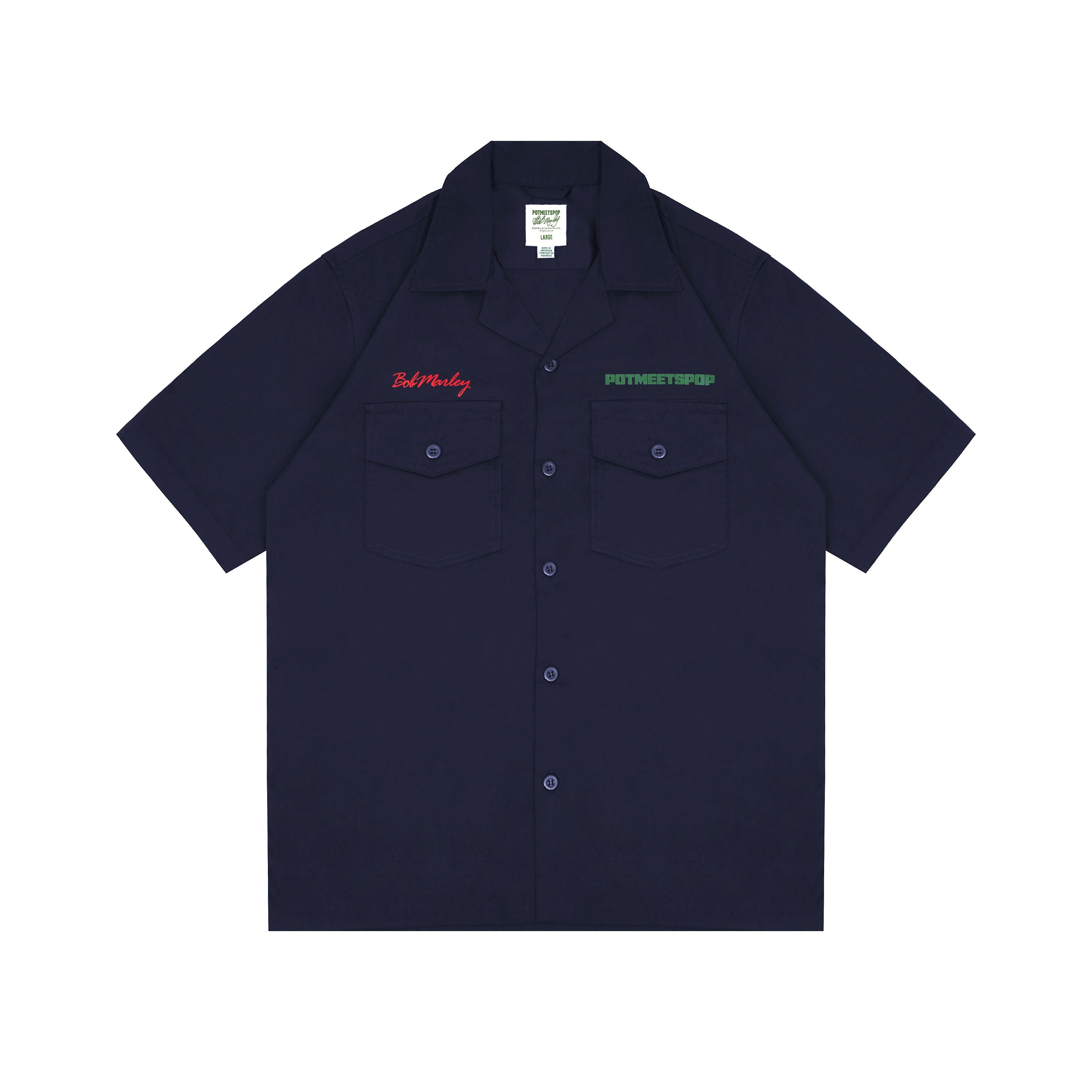 Pot Meets Pop x Bob Marley - Sunset Workshirt Navy