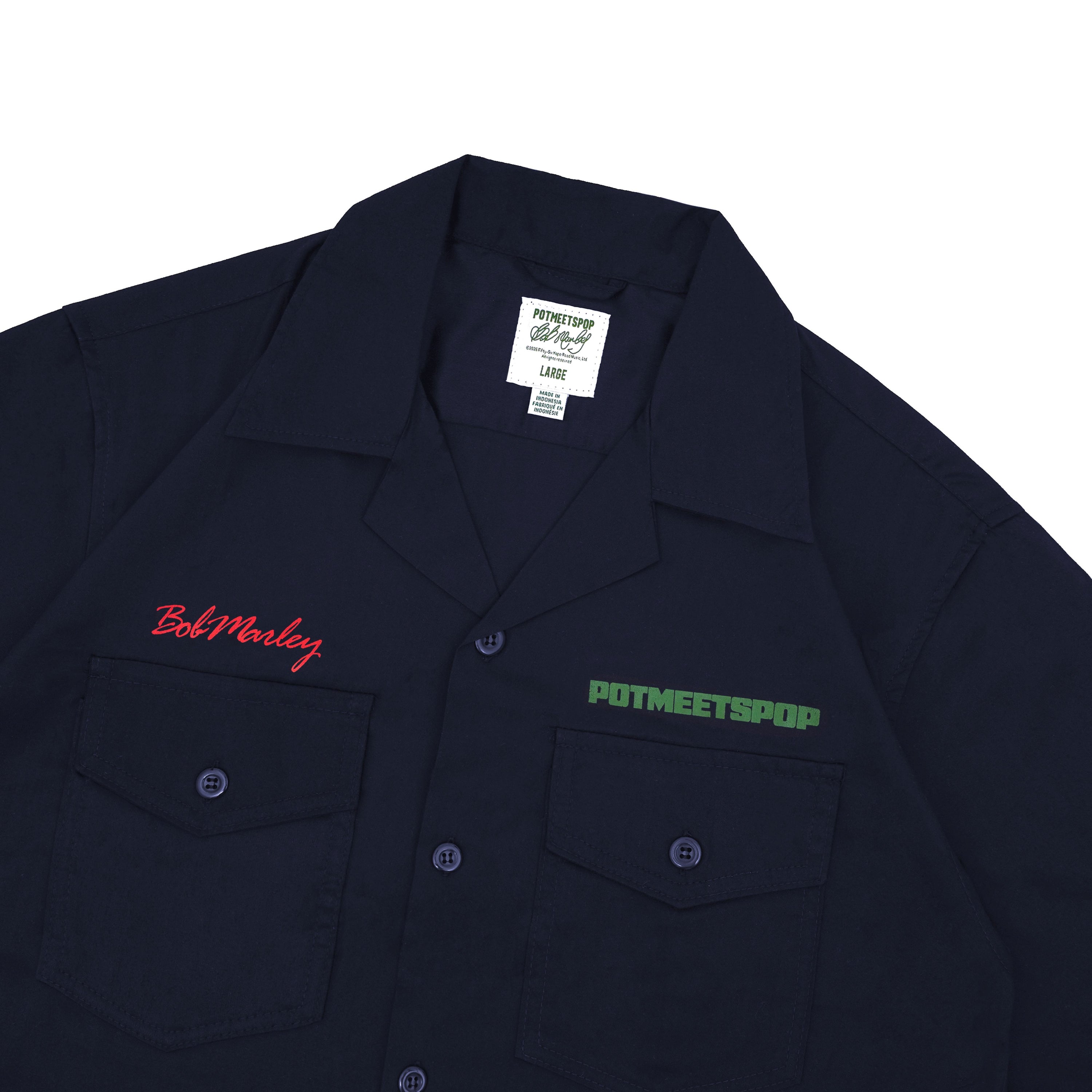 Pot Meets Pop x Bob Marley - Sunset Workshirt Navy