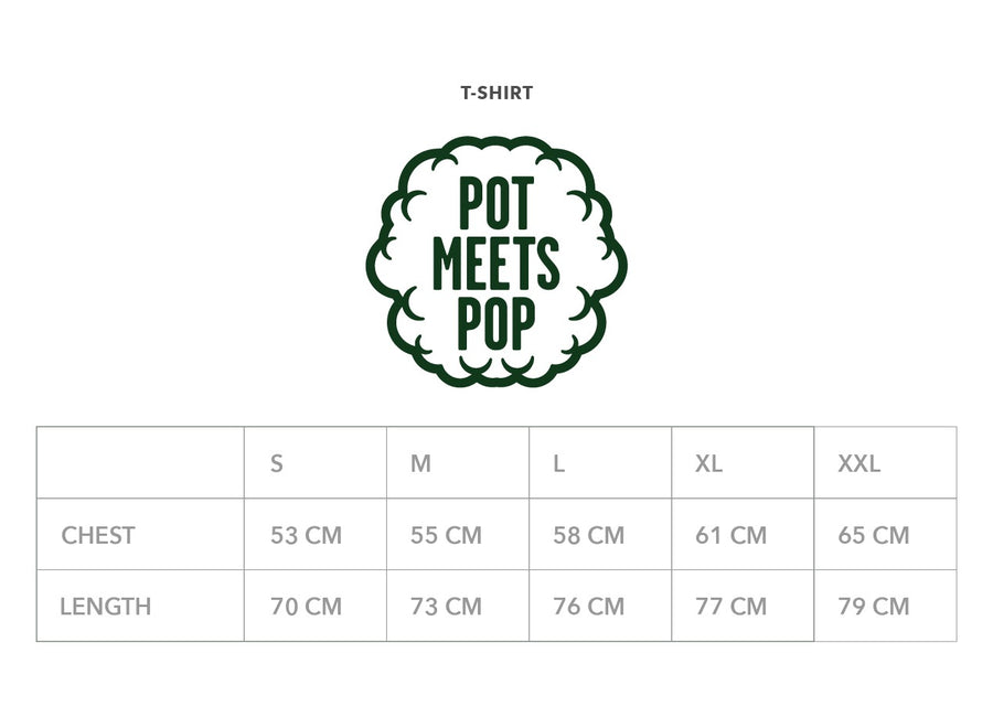 POT MEETS POP X HIGH TIMES MAGAZINE - GRASS & RUNNING TEE WHITE