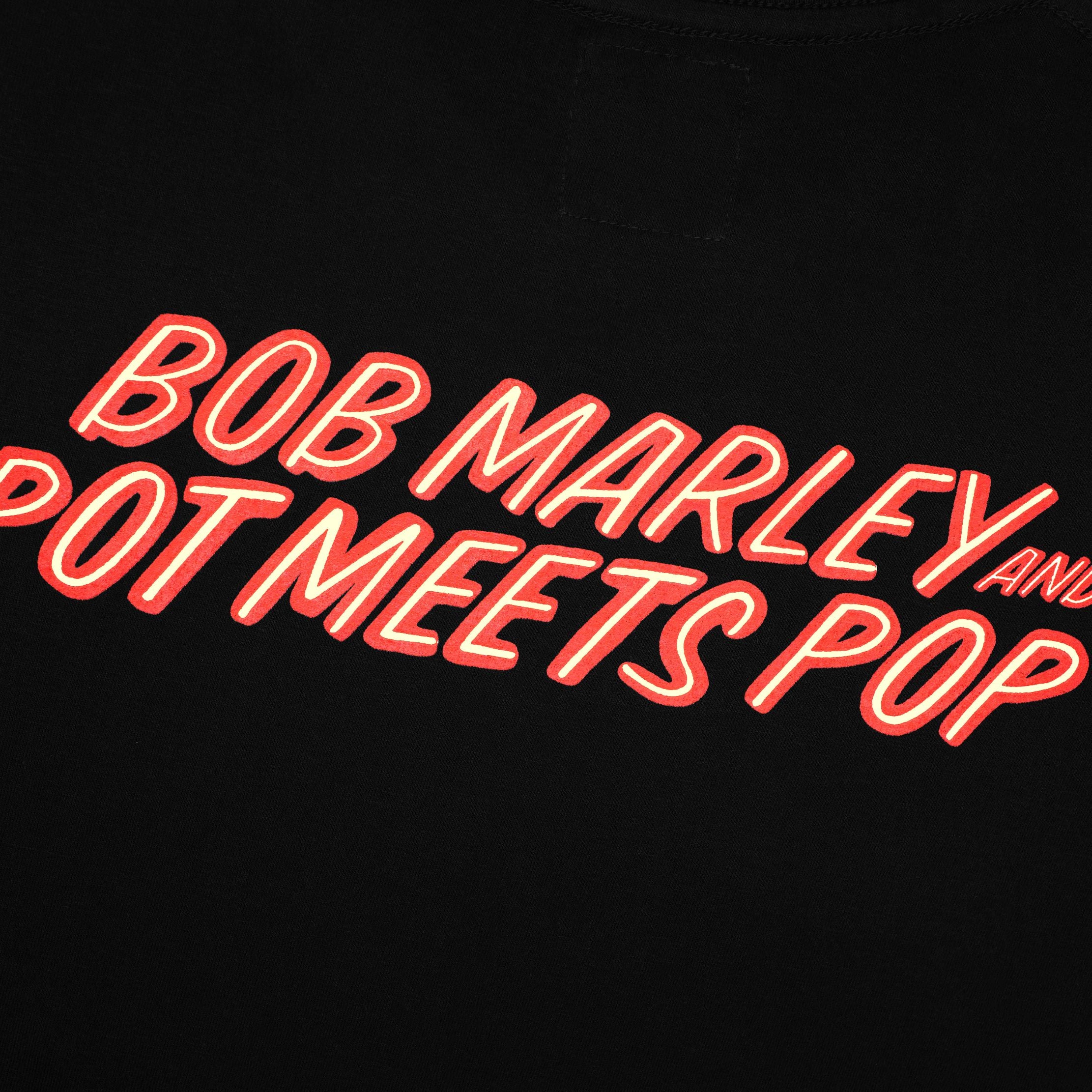 Pot Meets Pop x Bob Marley - Live Tee Black