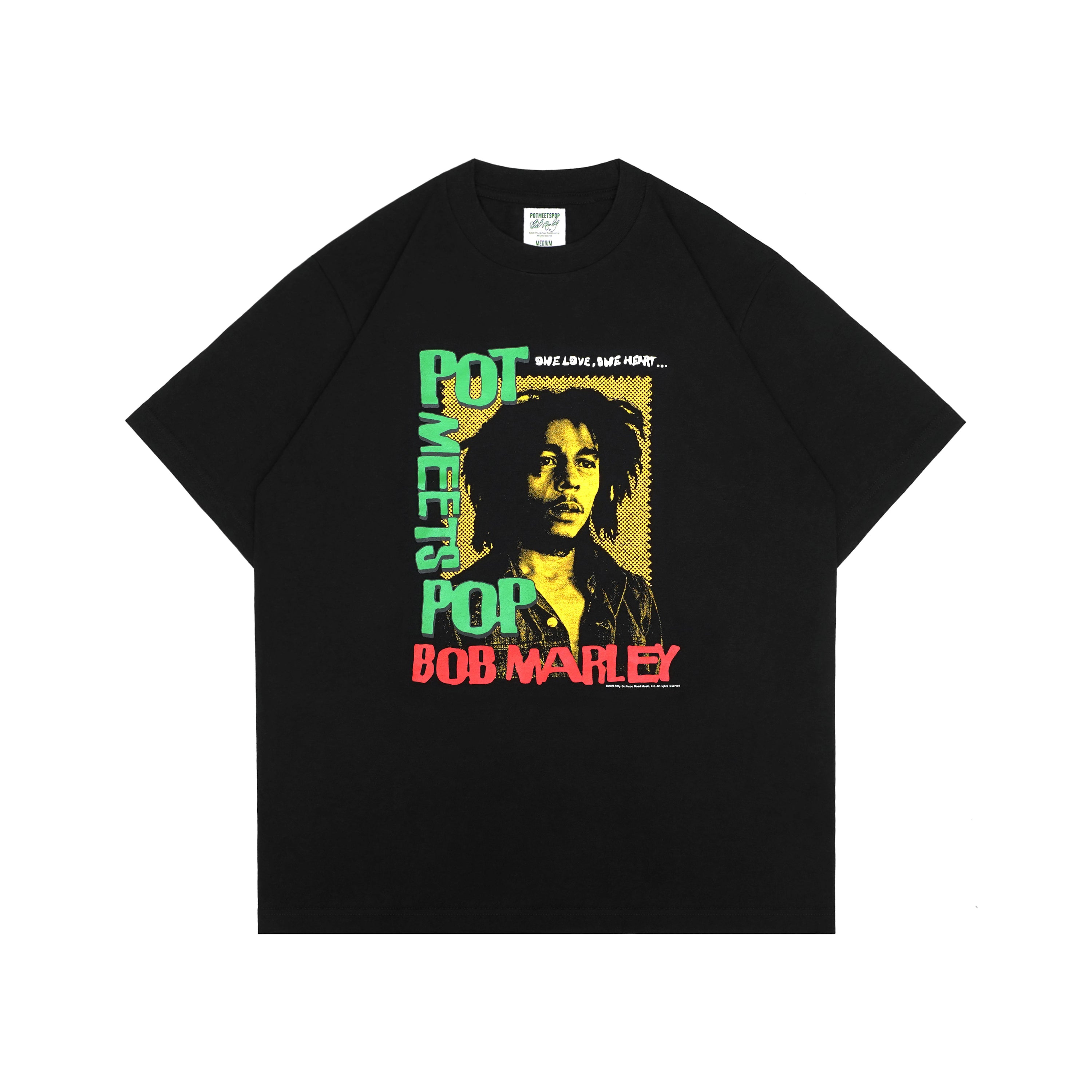 Pot Meets Pop x Bob Marley - One Love Tee Black