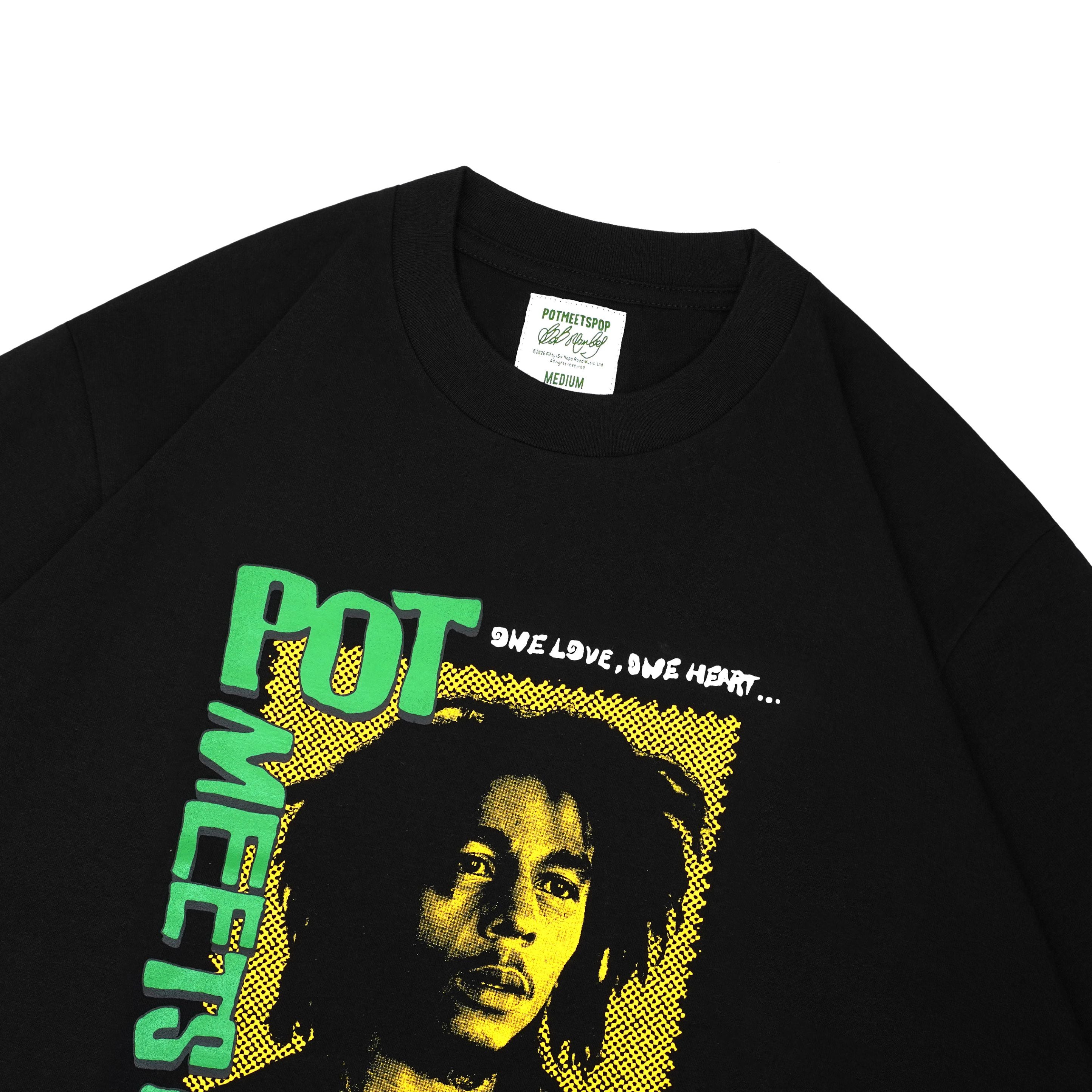 Pot Meets Pop x Bob Marley - One Love Tee Black