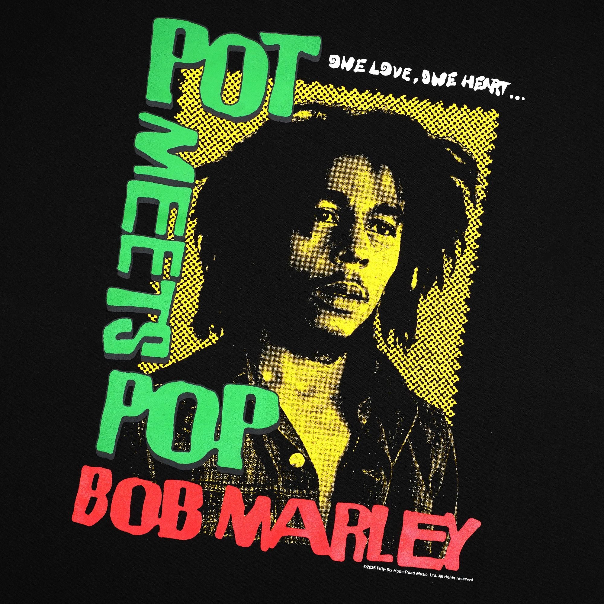 Pot Meets Pop x Bob Marley - One Love Tee Black