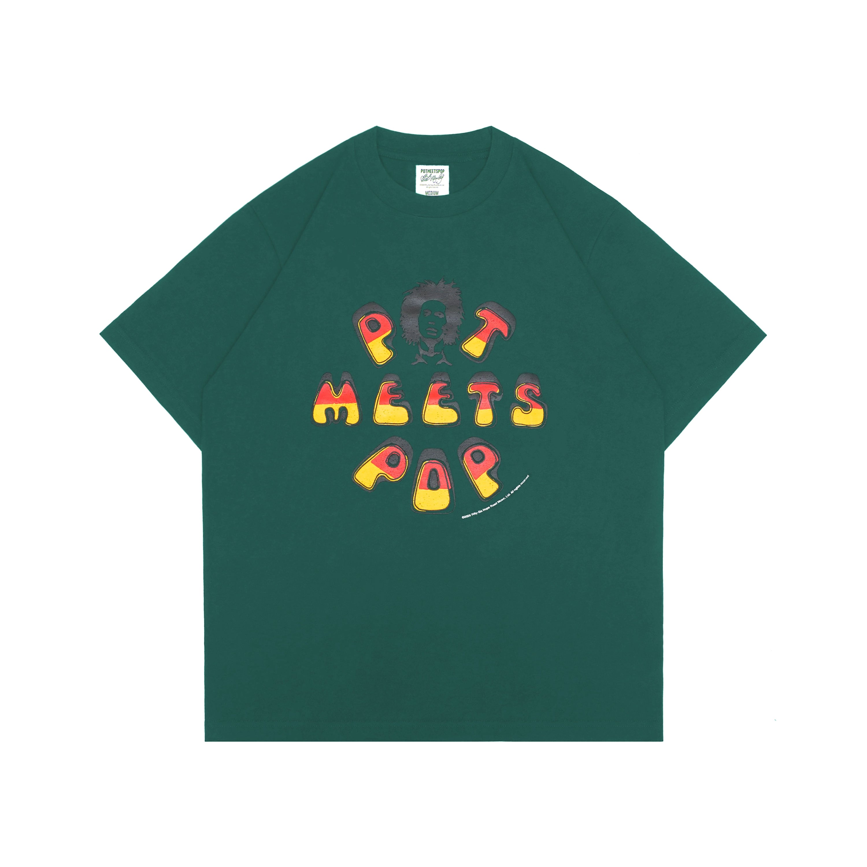 Pot Meets Pop x Bob Marley - Tuff Gong Tee Green
