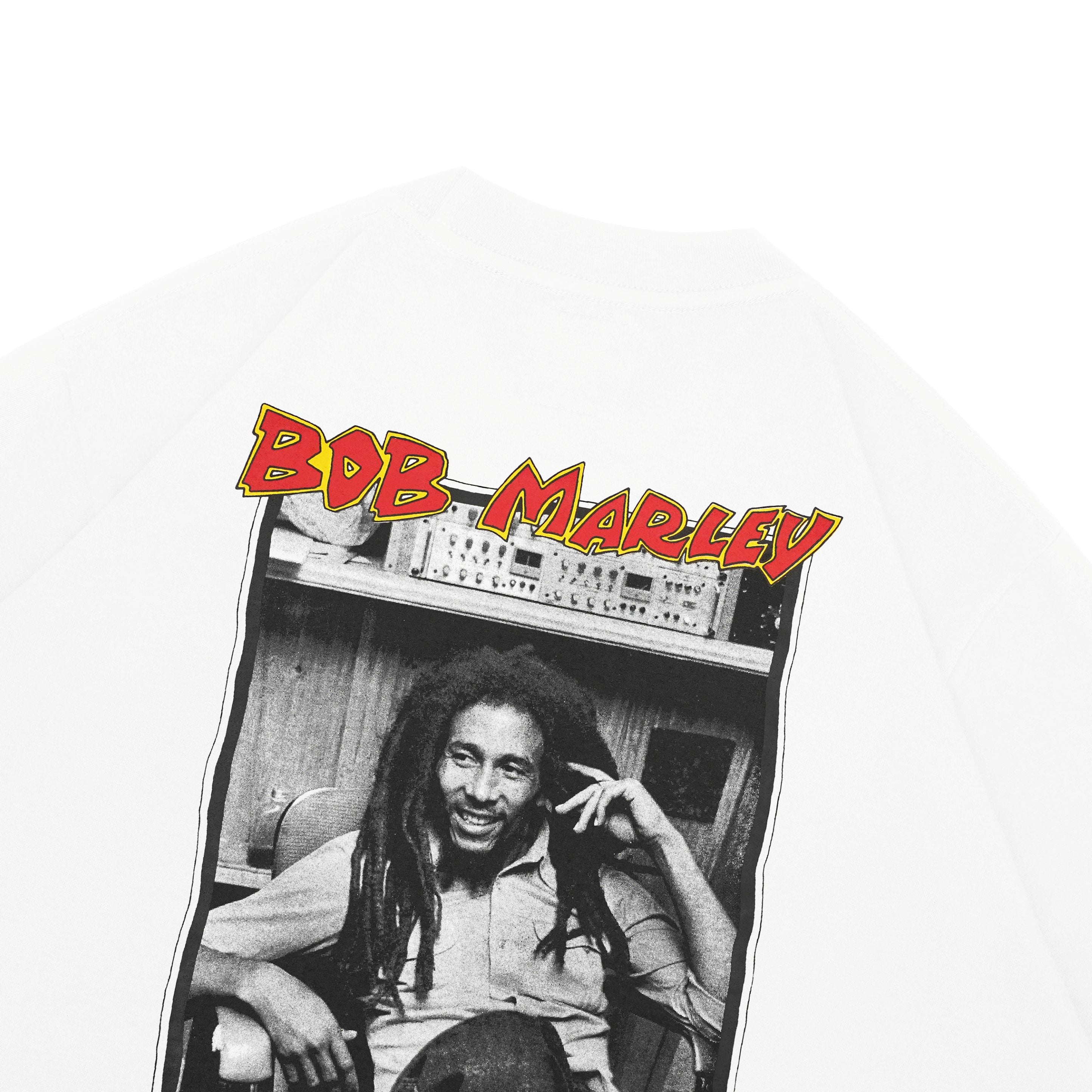Pot Meets Pop x Bob Marley - Up Rissing Tee White