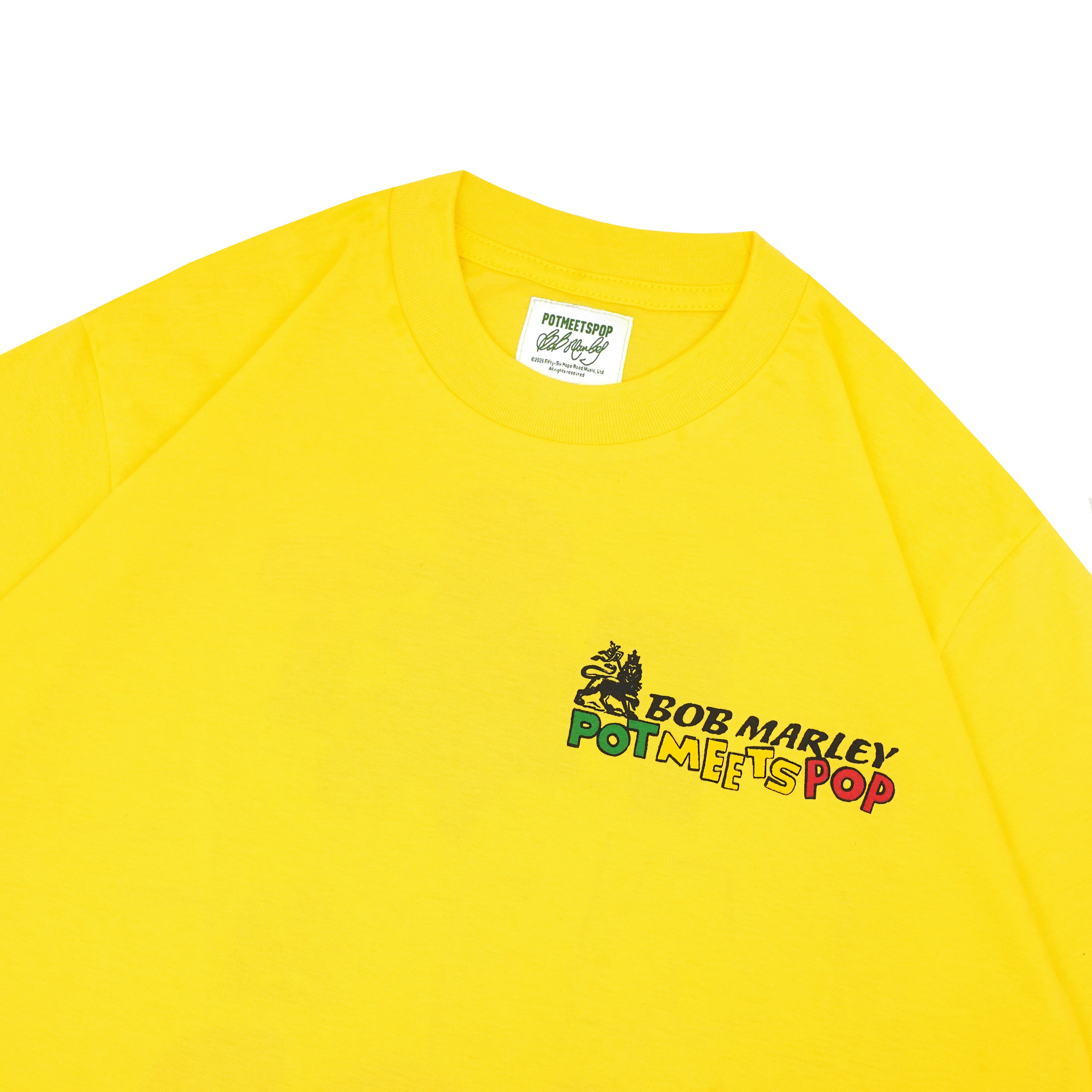 Pot Meets Pop x Bob Marley - Lion Tee Yellow