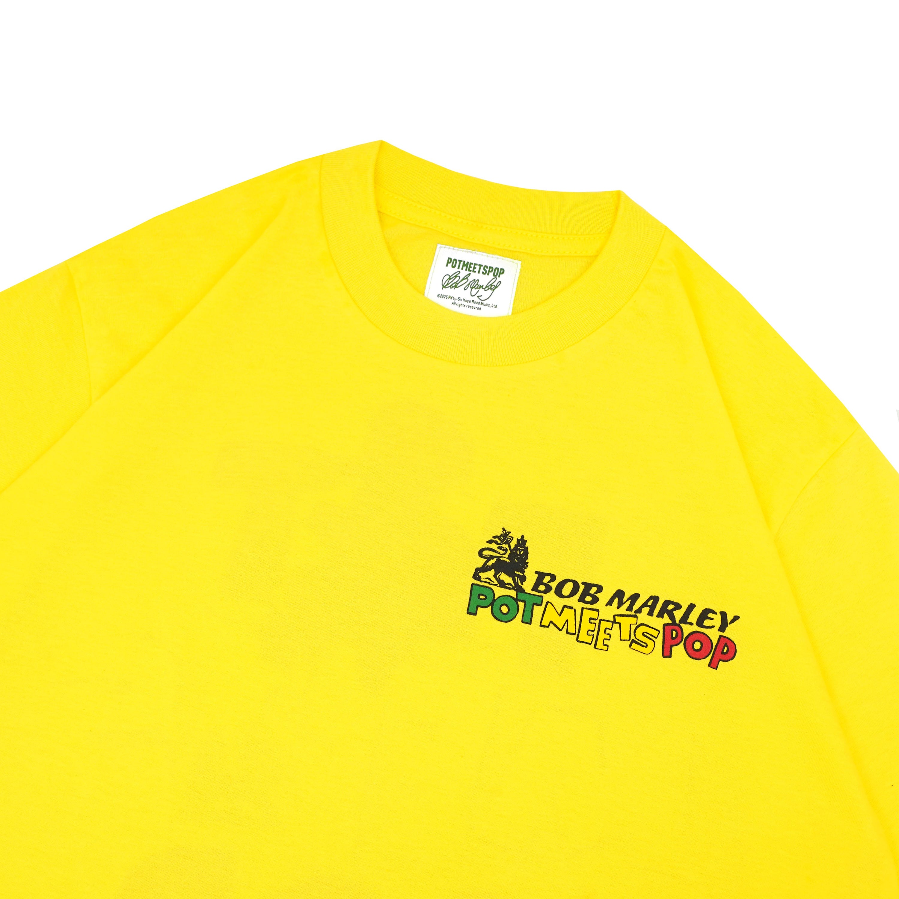 Pot Meets Pop x Bob Marley - Lion Tee Yellow