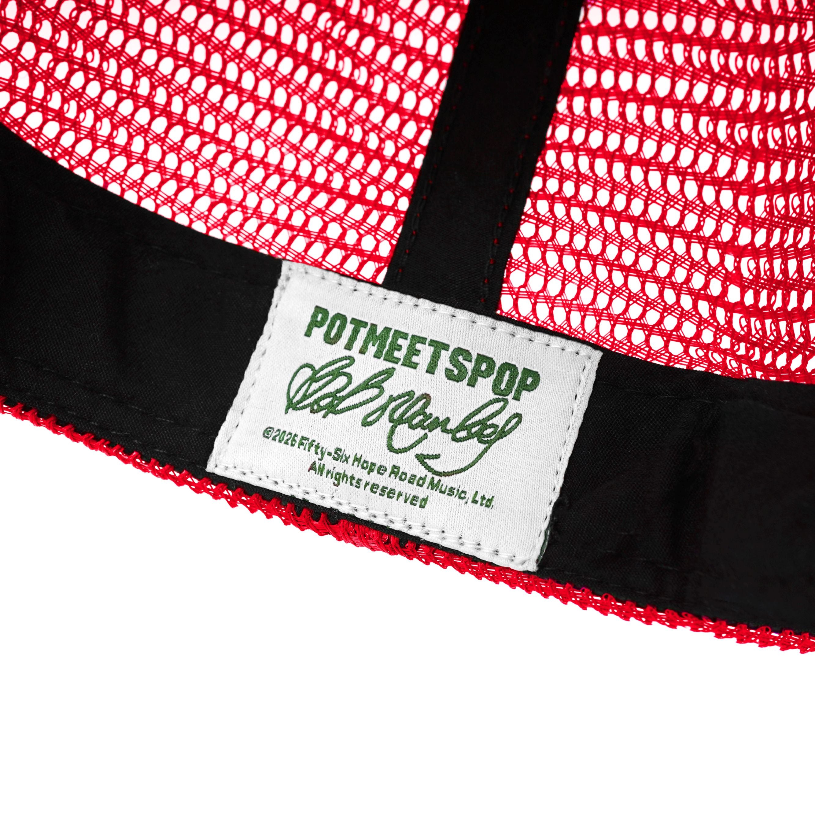 Pot Meets Pop x Bob Marley - Tuff Gong Trucker Hat Red
