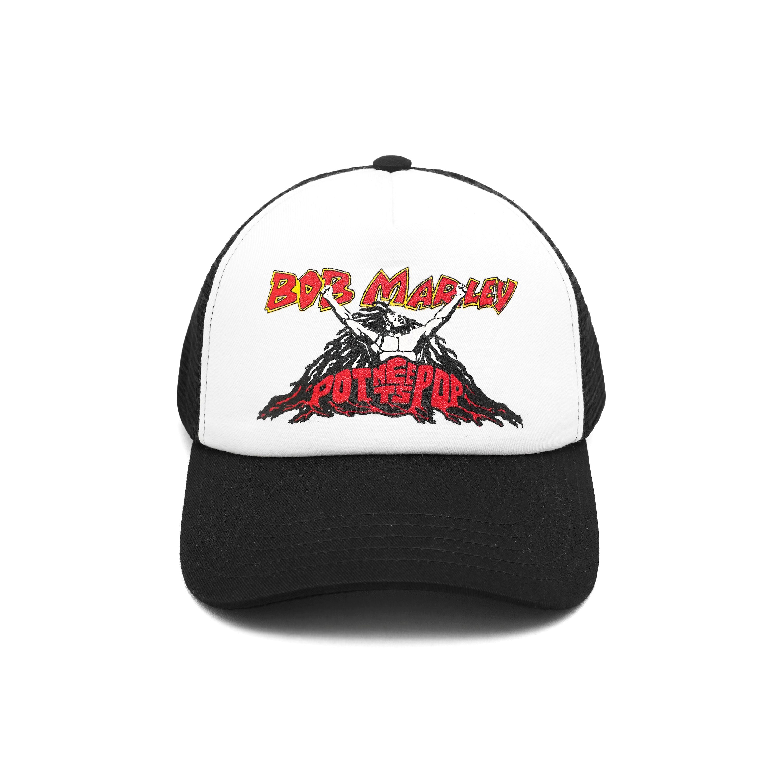 Pot Meets Pop x Bob Marley - Up rising Trucker Hat Black
