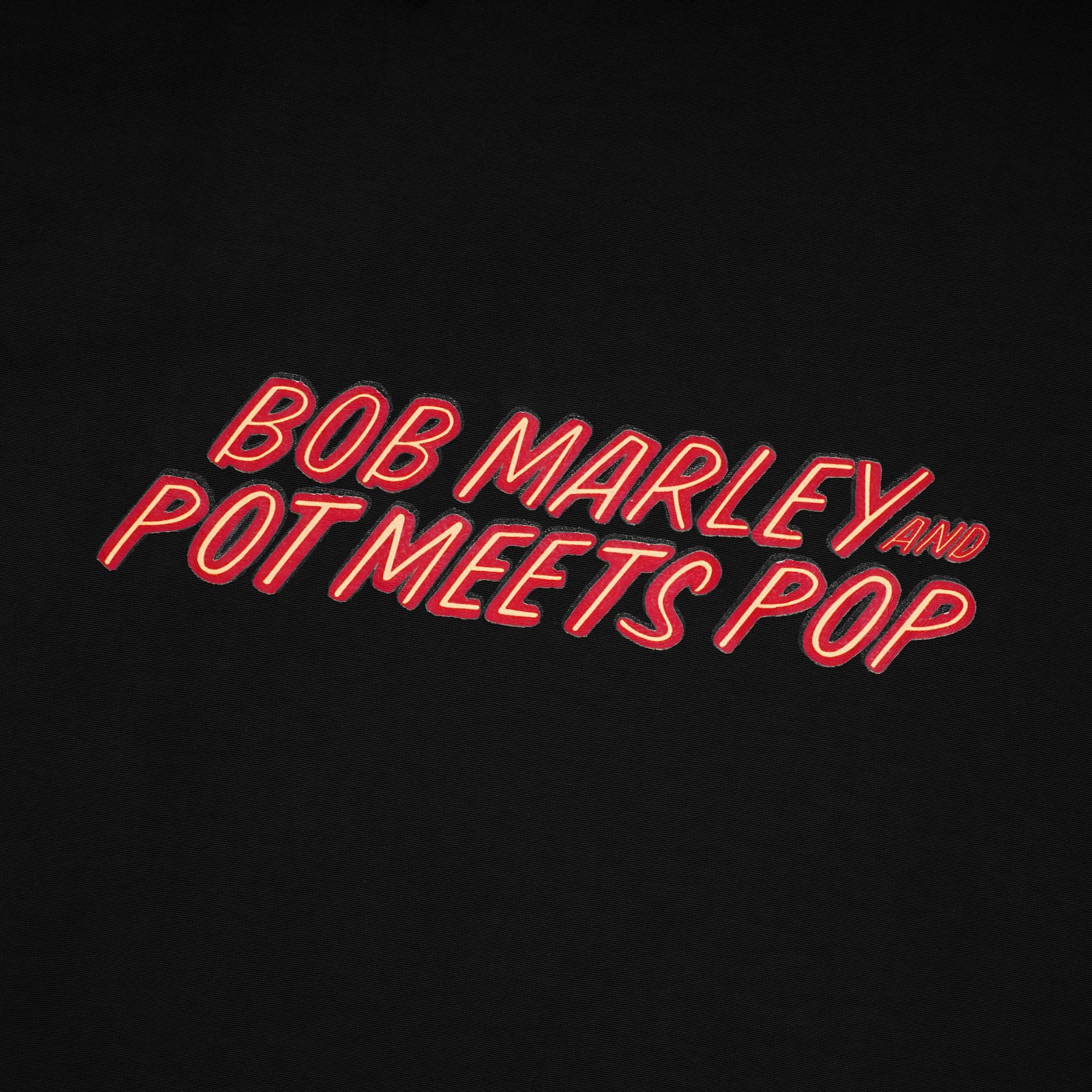 Pot Meets Pop x Bob Marley - Live Coach Jacket Black