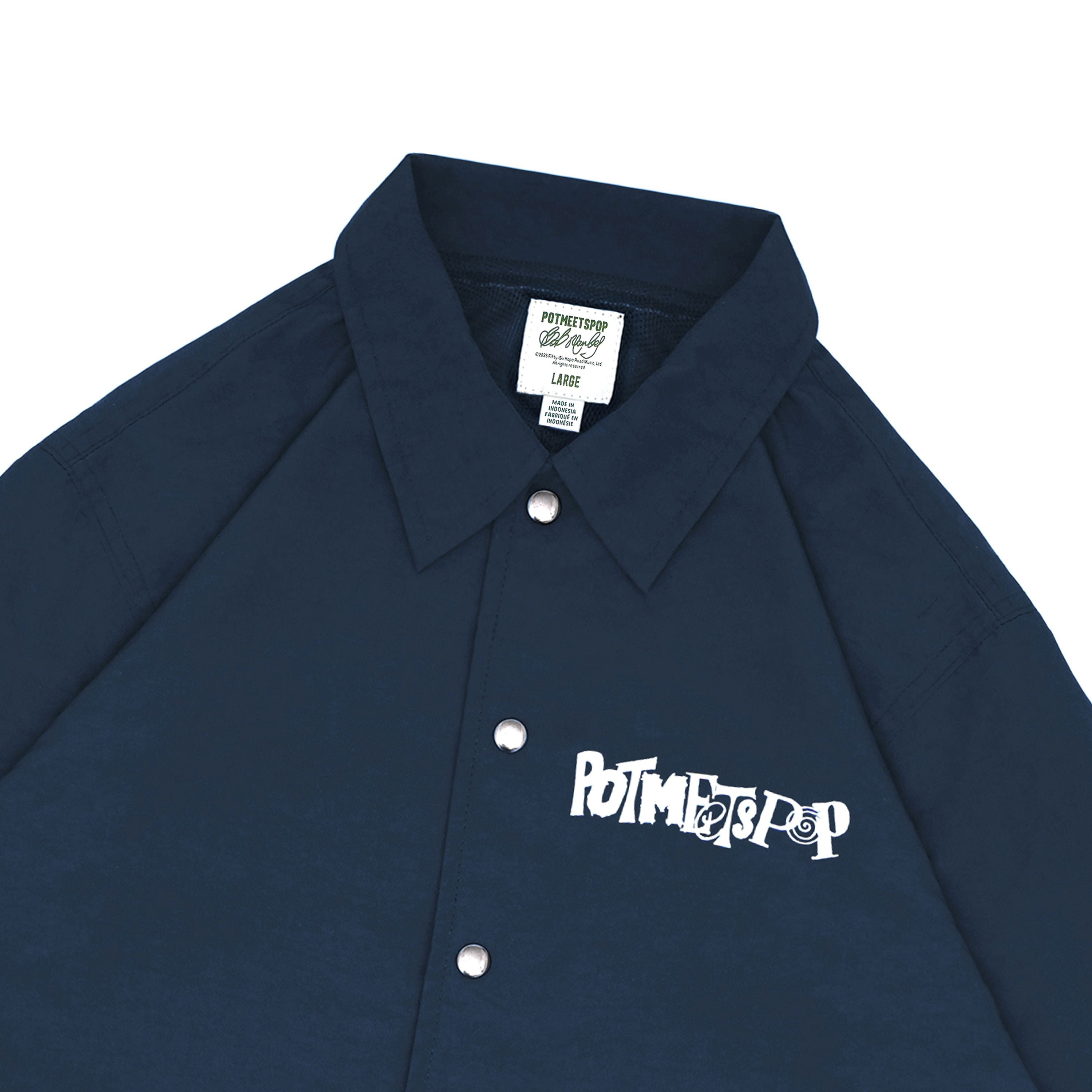 Pot Meets Pop x Bob Marley - Sketch Coach Jacket Navy