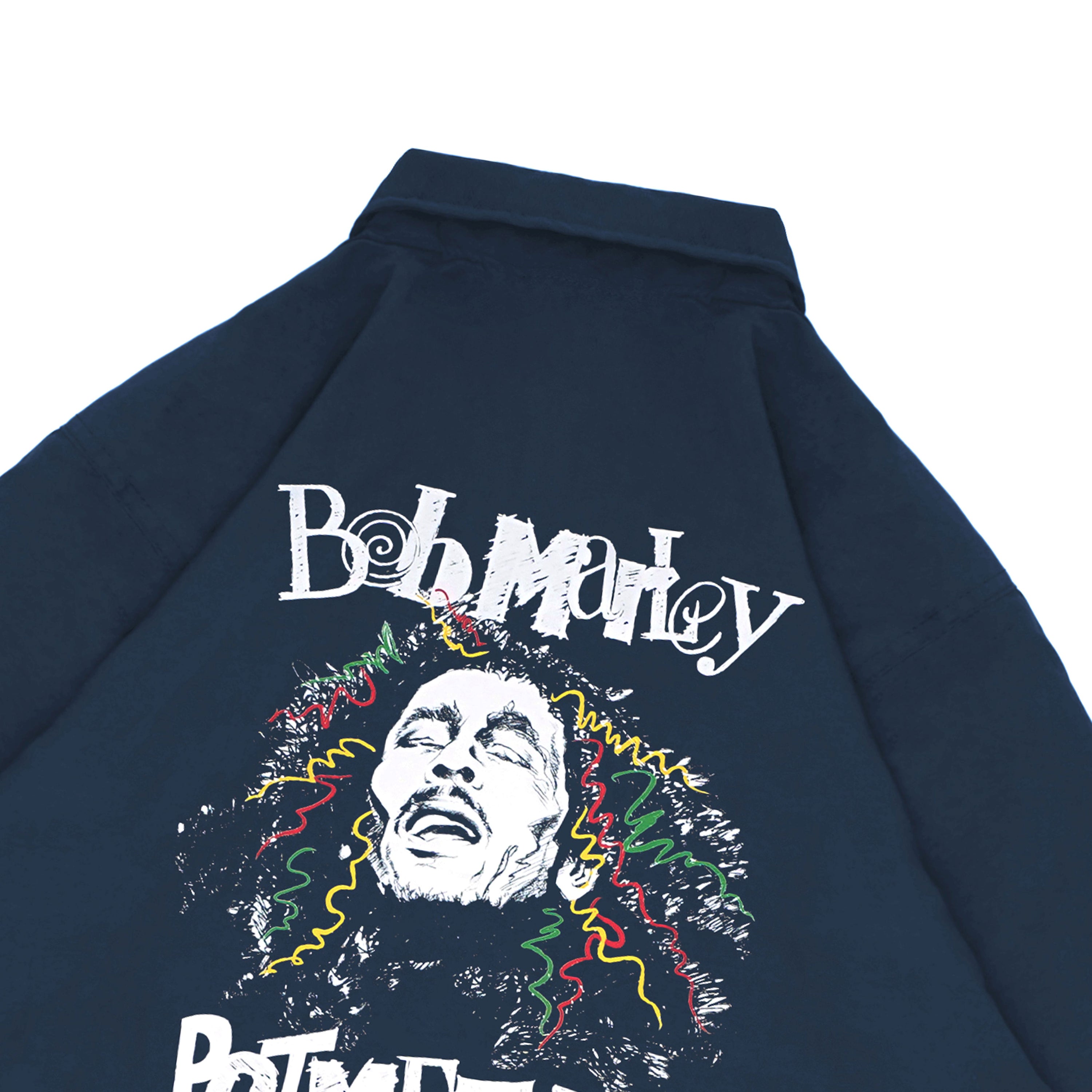 Pot Meets Pop x Bob Marley - Sketch Coach Jacket Navy