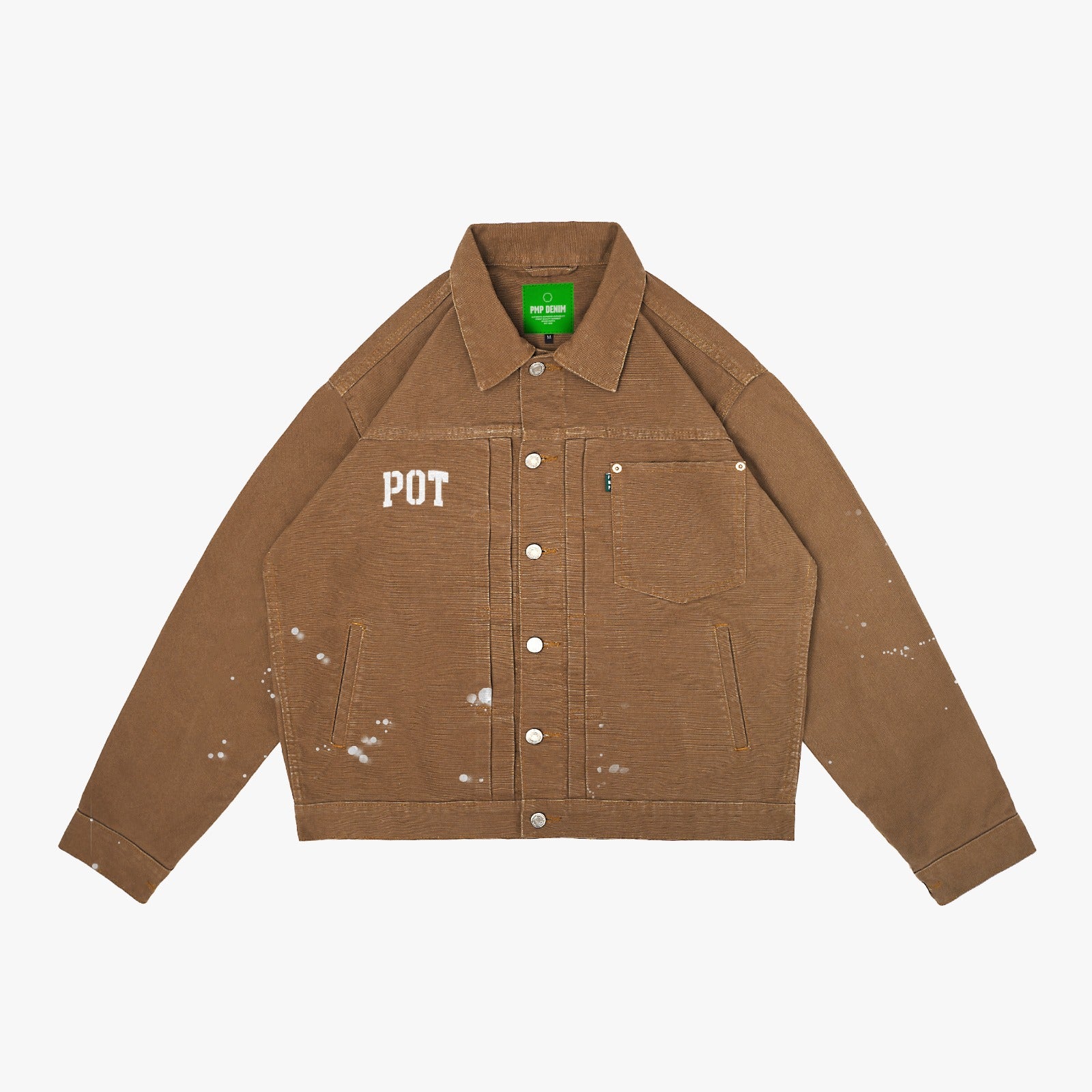 Pot Meets Pop Jacket - Super Skunk Duck Canvas Washed Brown Fw25 - Jacket