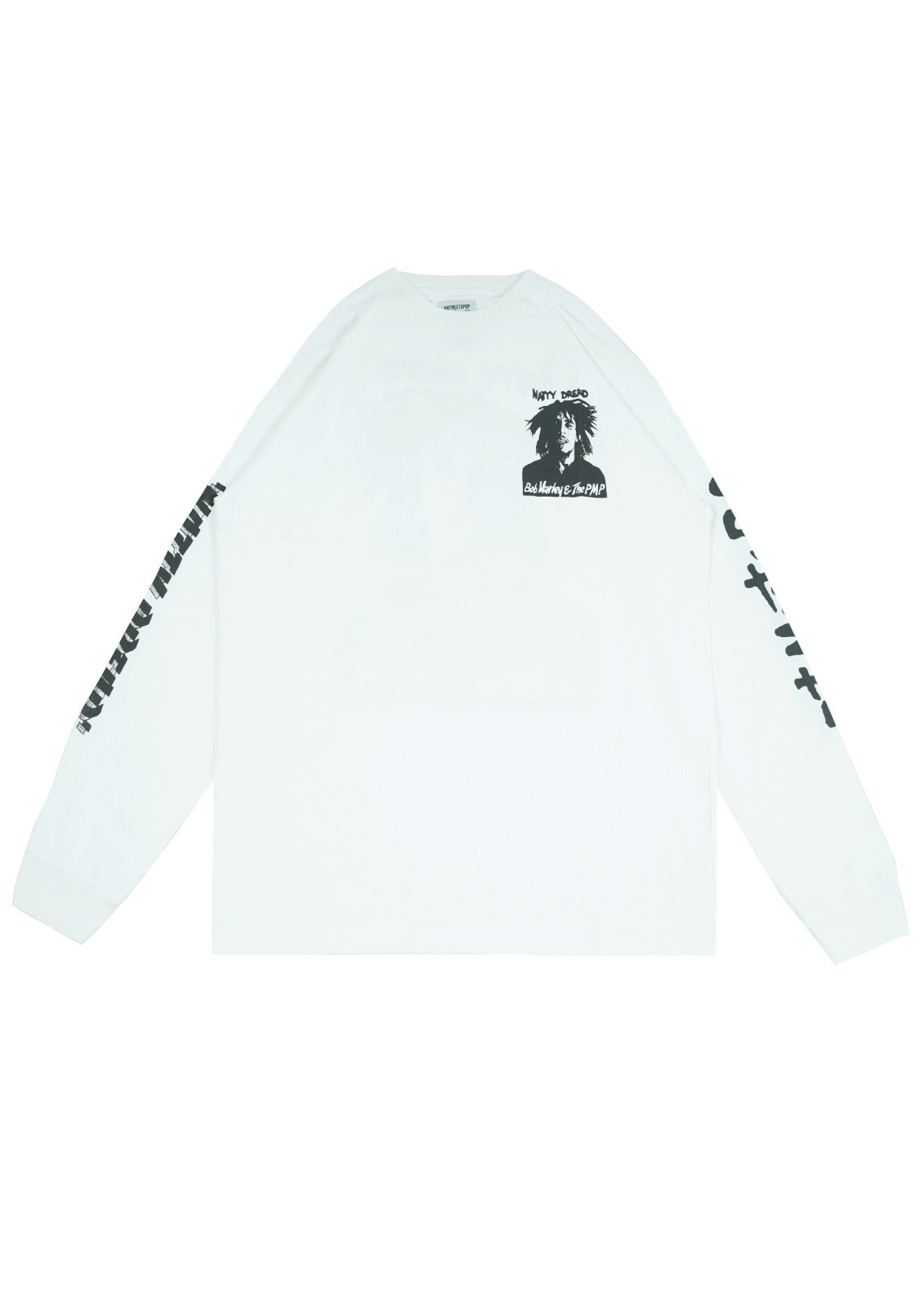 Pot Meets Pop x Bob Marley - Natty Dread Longsleeve White