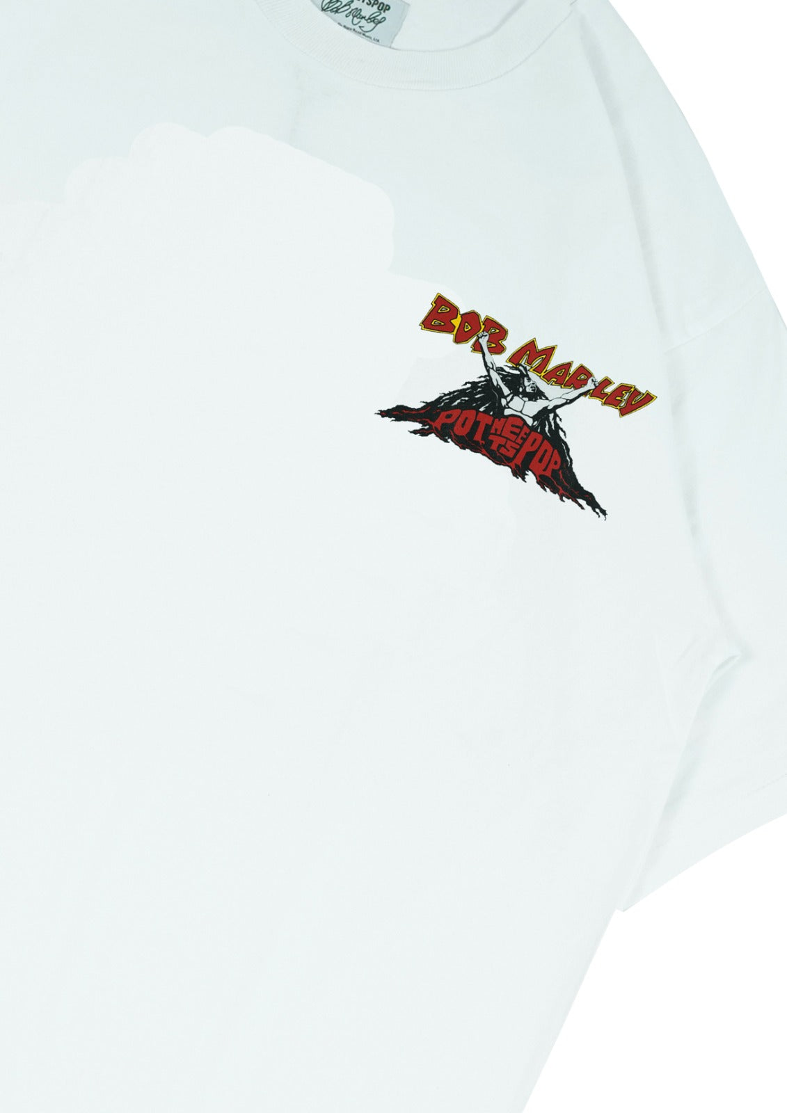Pot Meets Pop x Bob Marley - Up Rissing Tee White