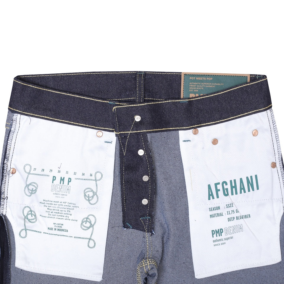 Pot Meets Pop Jeans - Afghani Deep Blue Fiber - Skinny Ss22