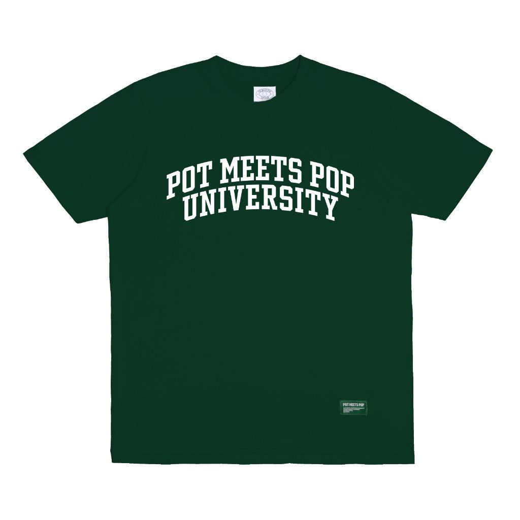 Pot Meets Pop Tshirt - Pmp University Tee Green
