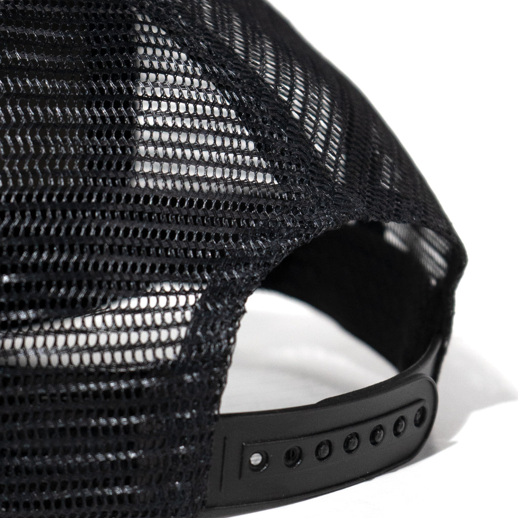 Pot Meets Pop Trucker Caps - Smoke Logo Trucker Caps Black